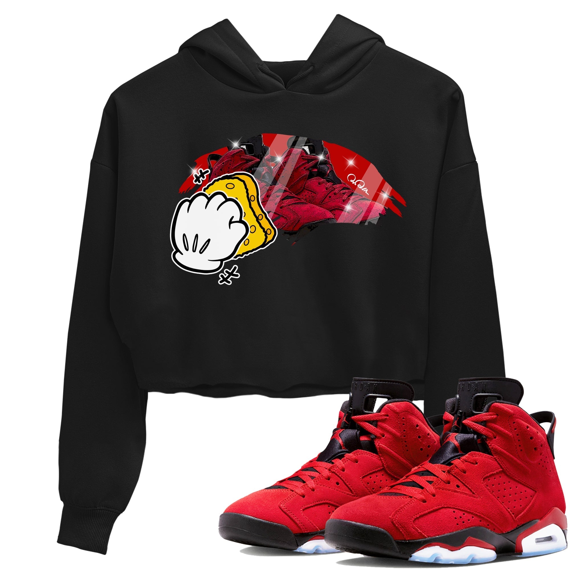 Wiping Women's Tops - Air Jordan 6 Toro Bravo