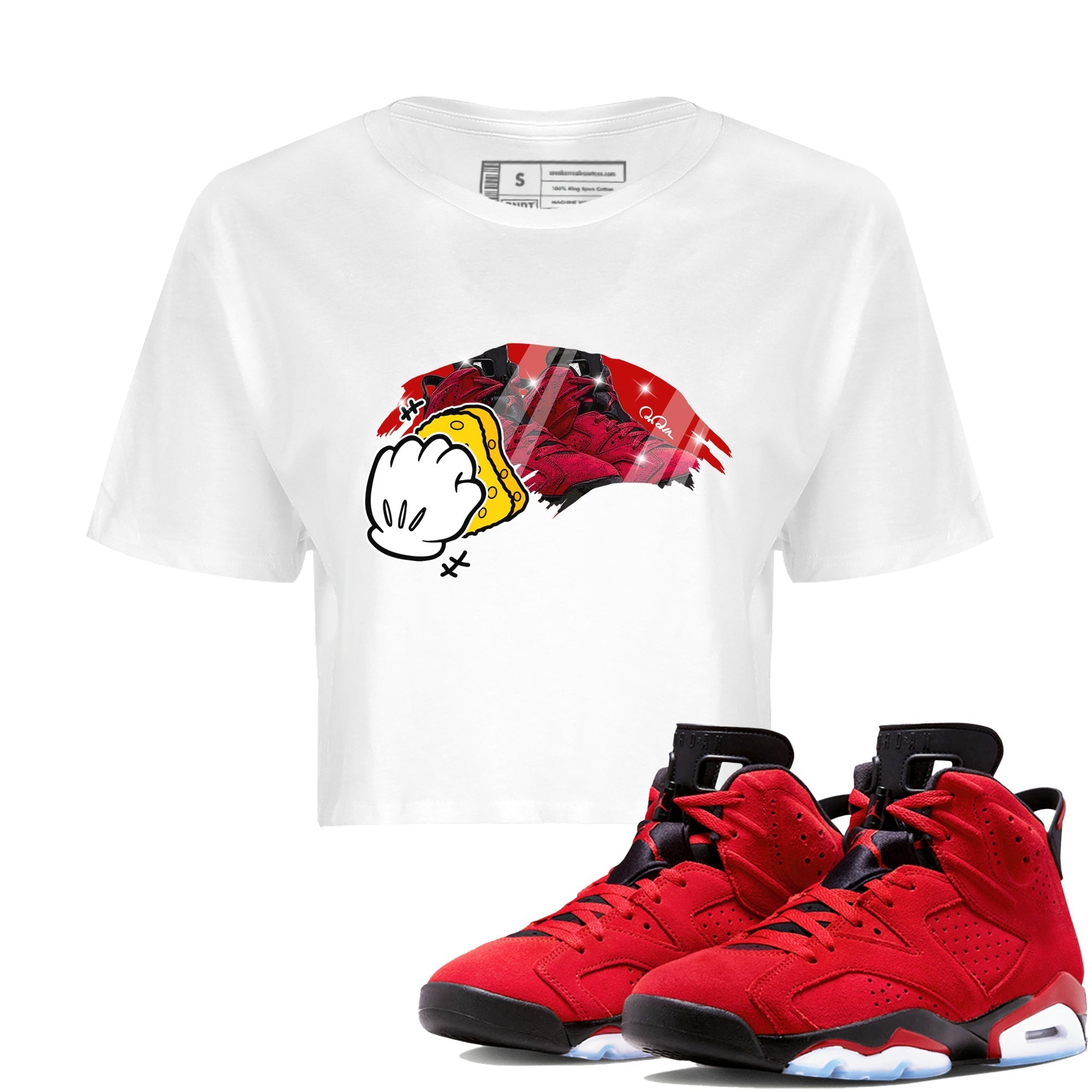 Wiping Women's Tops - Air Jordan 6 Toro Bravo