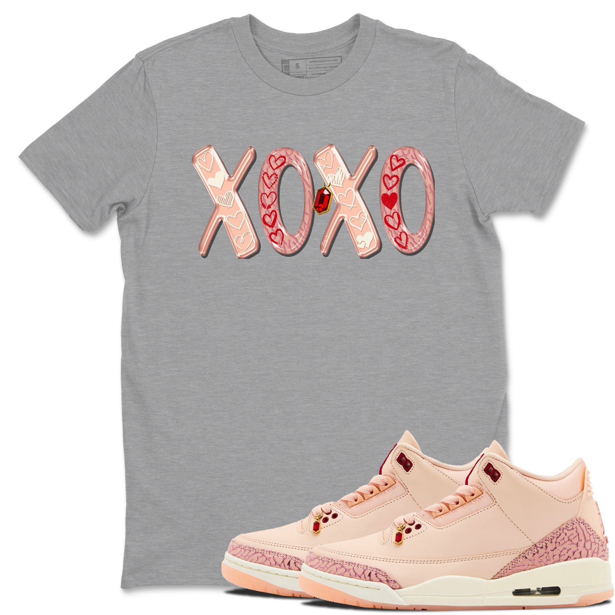 XOXO snkmatch Tees - Air Jordan 3 Valentines Day