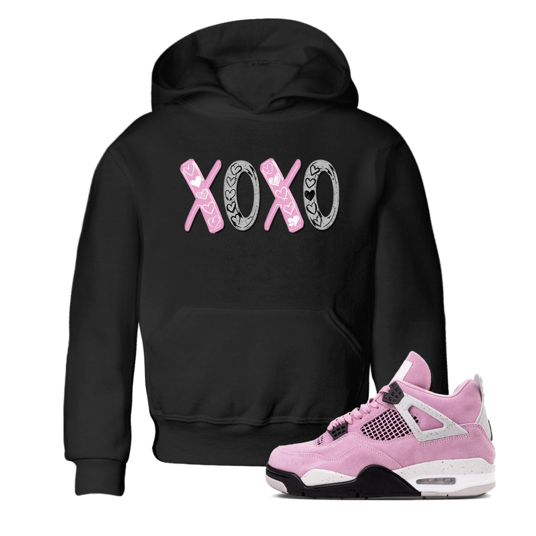 XOXO snkmatch Tees Kids - Air Jordan 4 Orchid