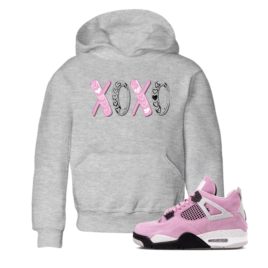 XOXO snkmatch Tees Kids - Air Jordan 4 Orchid