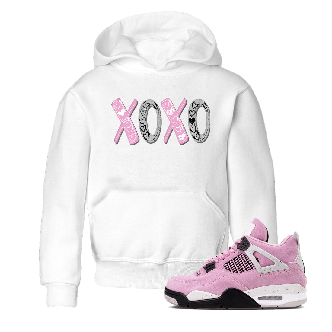 XOXO snkmatch Tees Kids - Air Jordan 4 Orchid