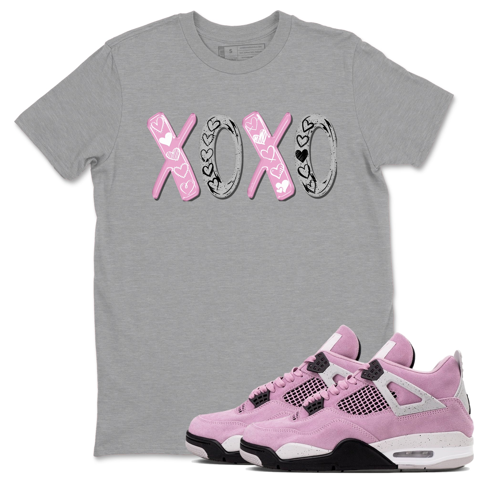 XOXO snkmatch Tees - Air Jordan 4 Orchid