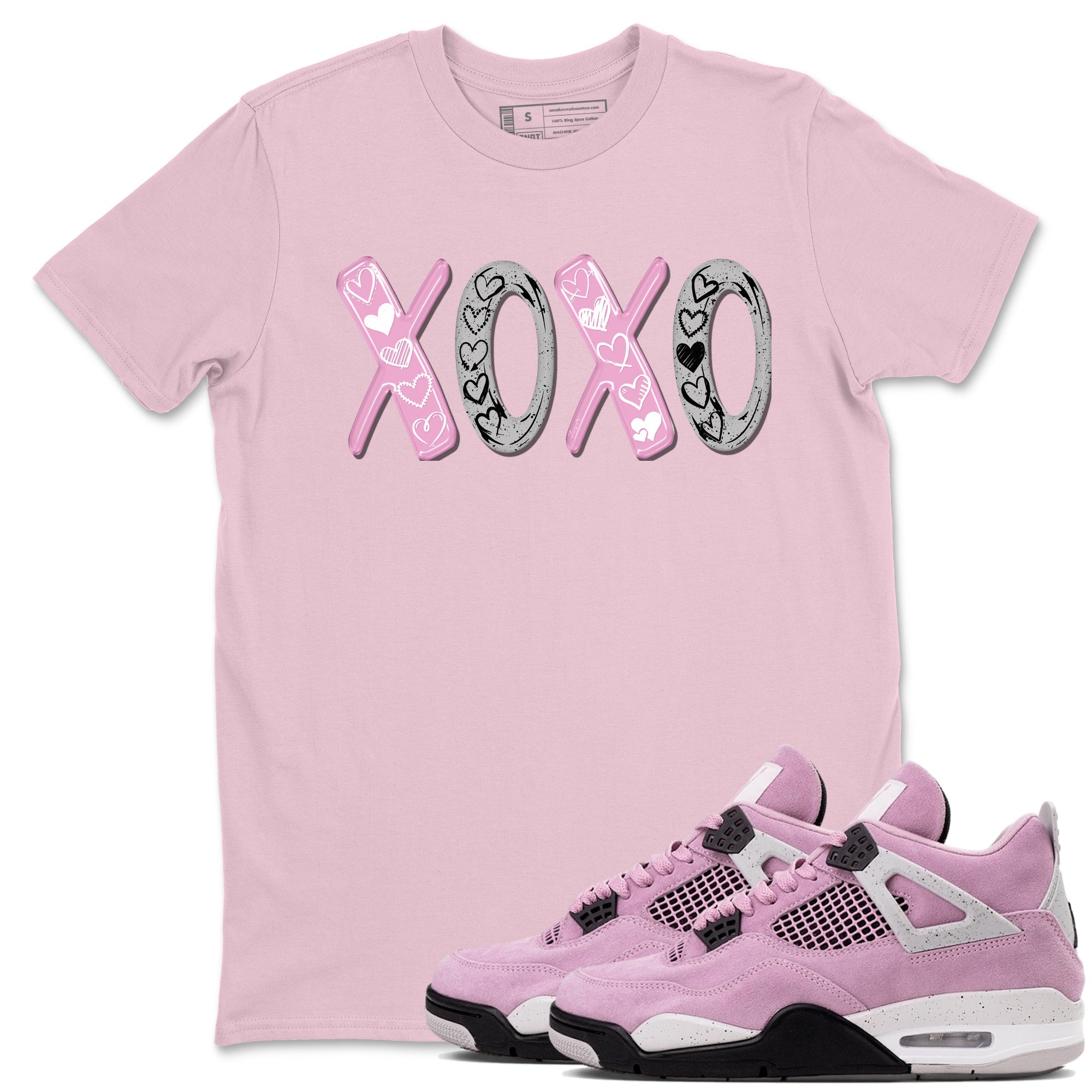 XOXO snkmatch Tees - Air Jordan 4 Orchid