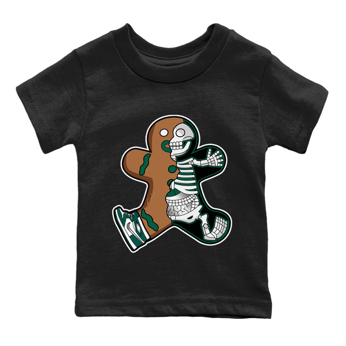 Xray Gingerbread Man Kids Tops - Air Jordan 1 Gorge Green