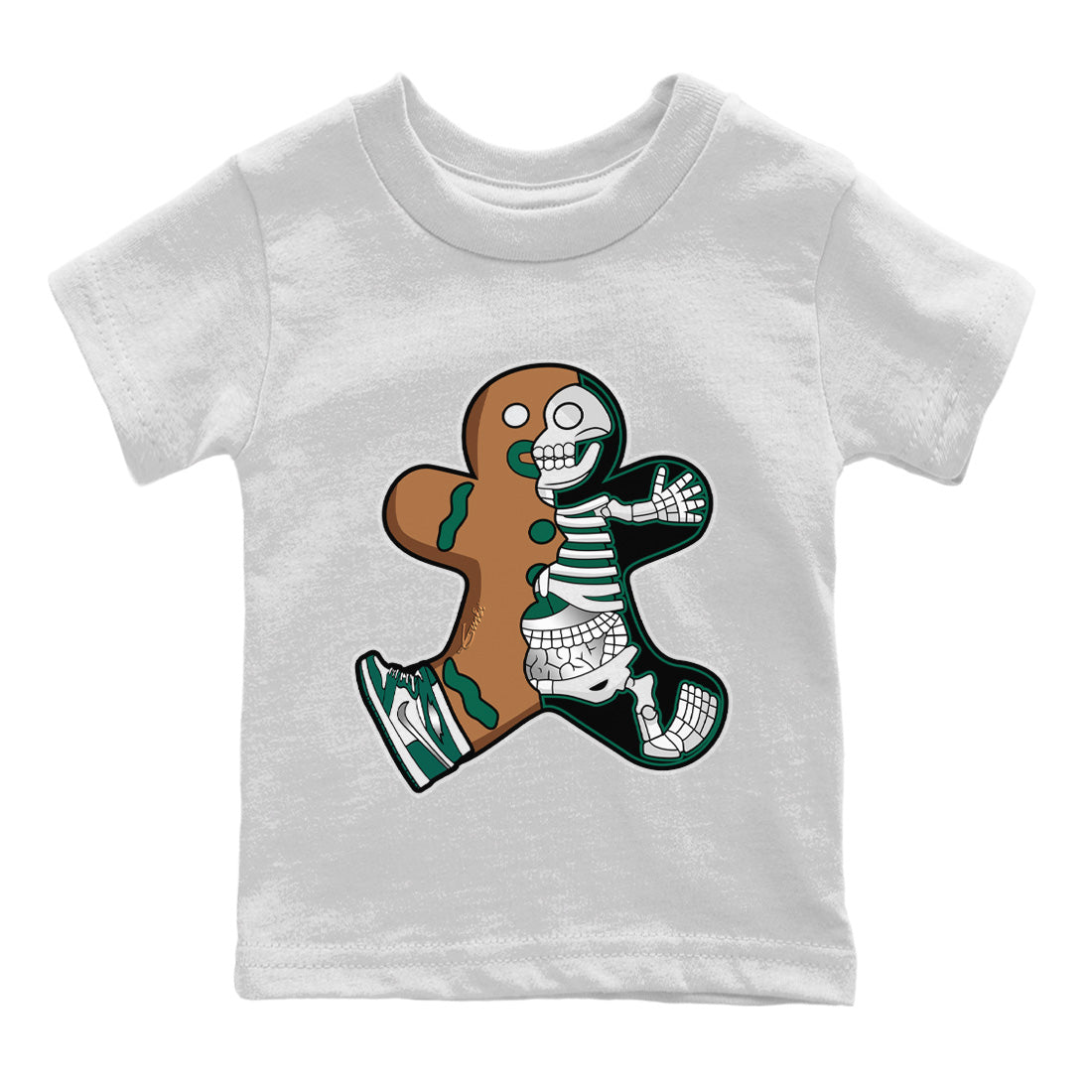 Xray Gingerbread Man Kids Tops - Air Jordan 1 Gorge Green