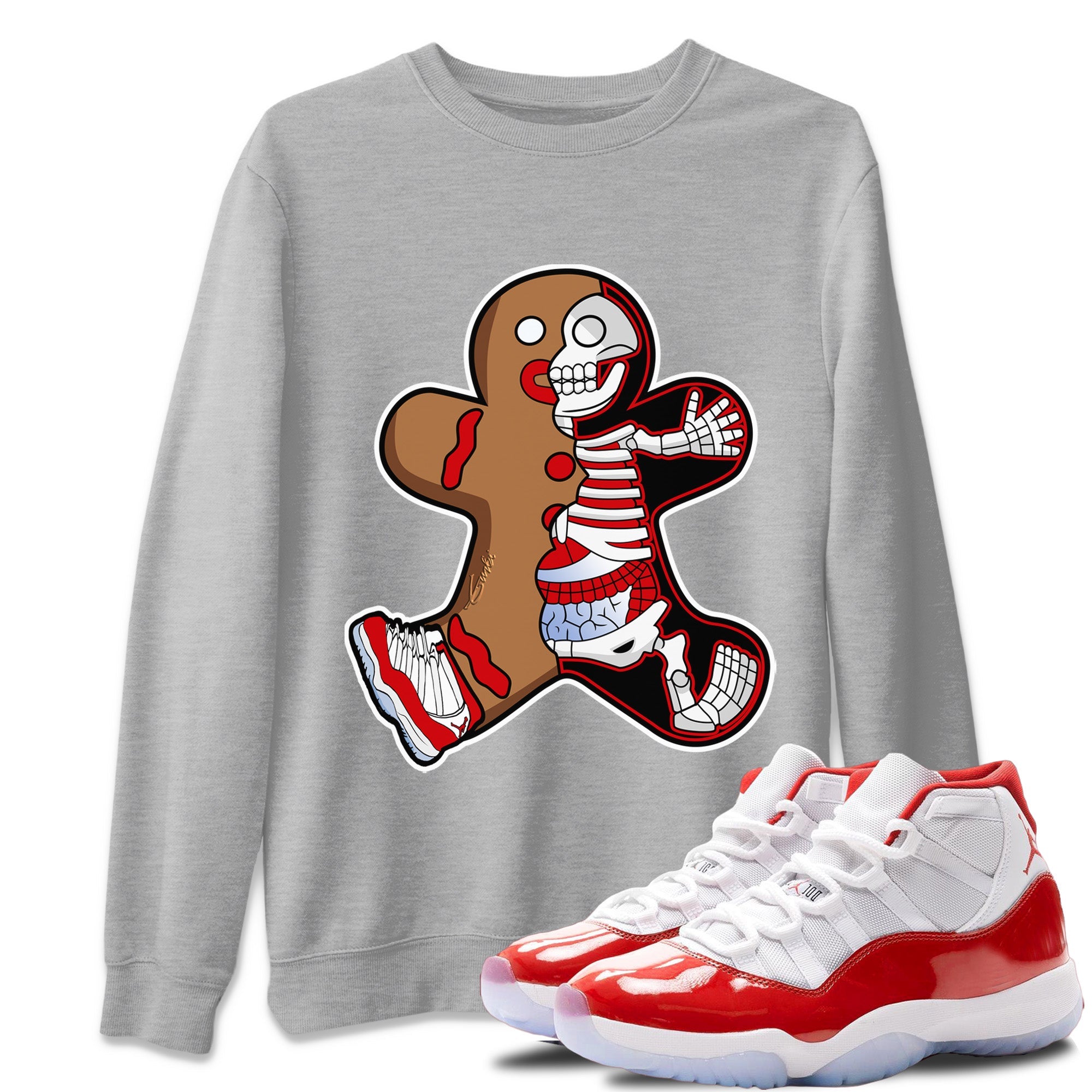 Xray Gingerbread Man Unisex Tops - Air Jordan 11 Cherry