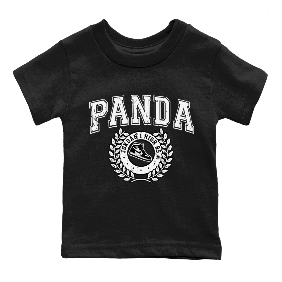 snkmatch Letter Kids Tops - Air Jordan 1 Black White