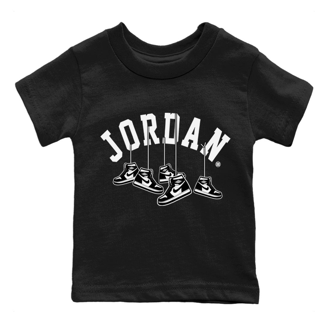 Hanging snkmatchs Kids Tops - Air Jordan 1 Black White