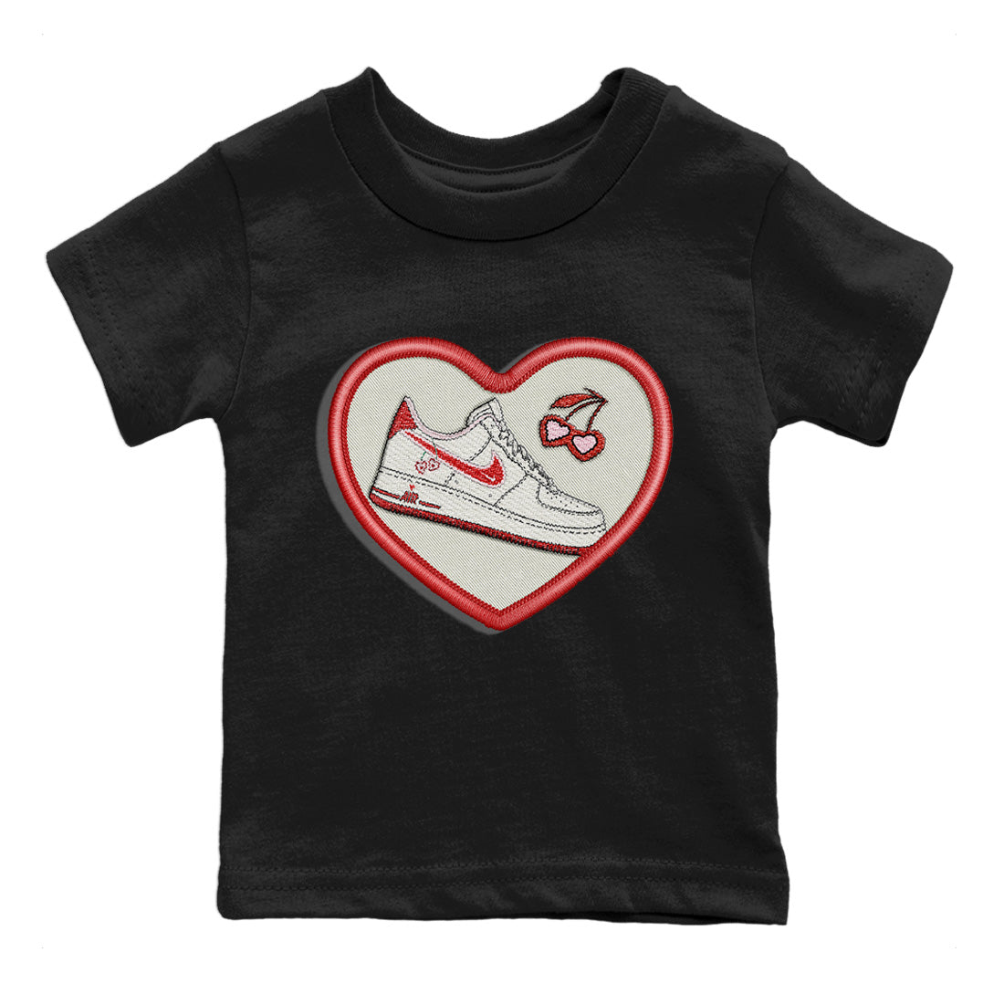 Embroidery Patch Kids Tops - Air Force 1 Valentines Day