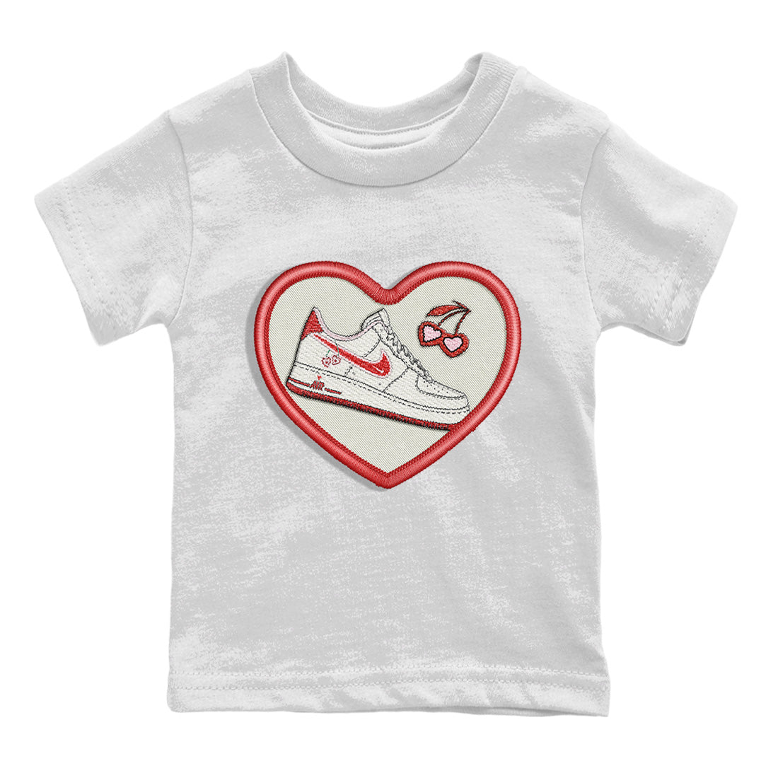 Embroidery Patch Kids Tops - Air Force 1 Valentines Day