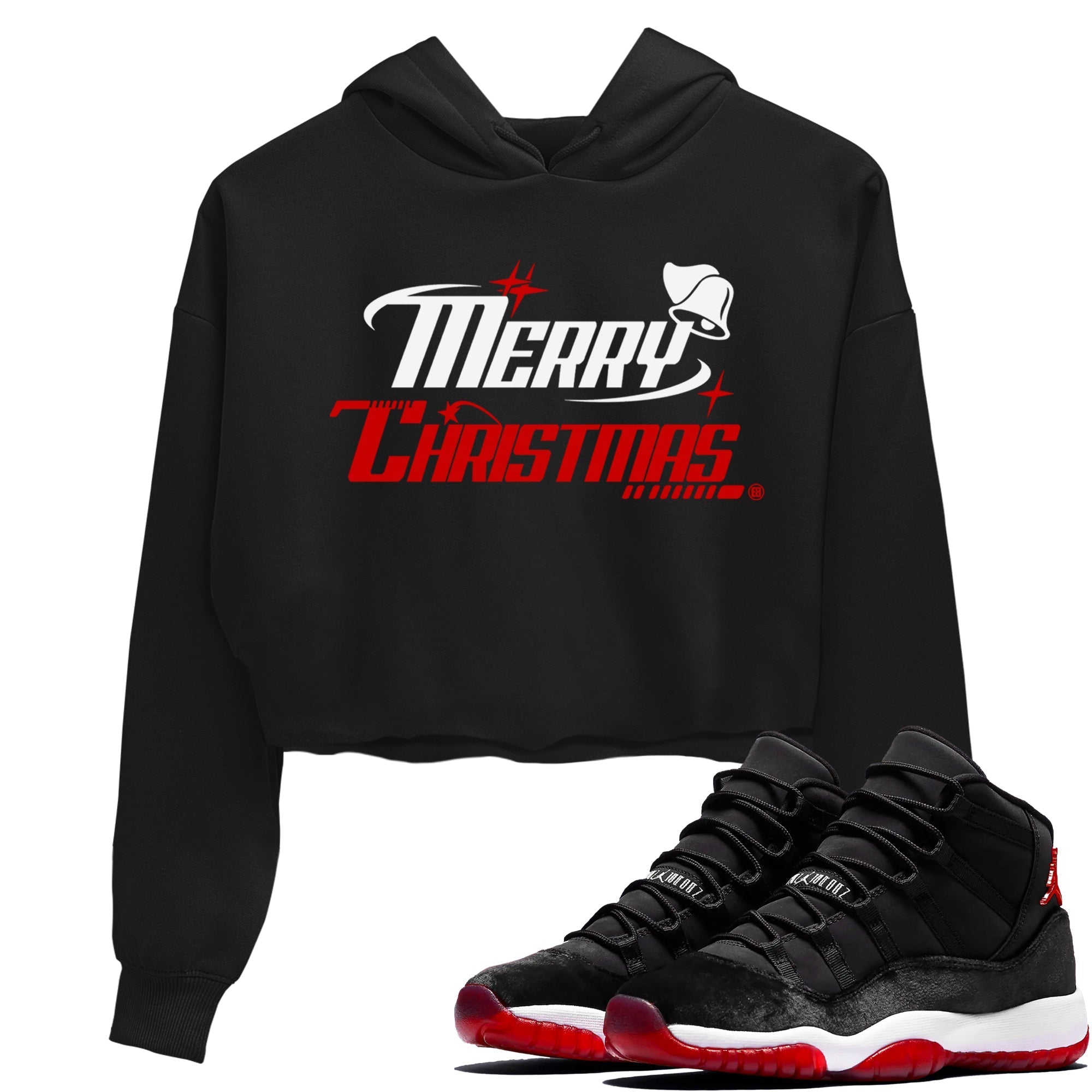 Y2K Merry Christmas snkmatch Women's Top - Air Jordan 11 Bred Velvet