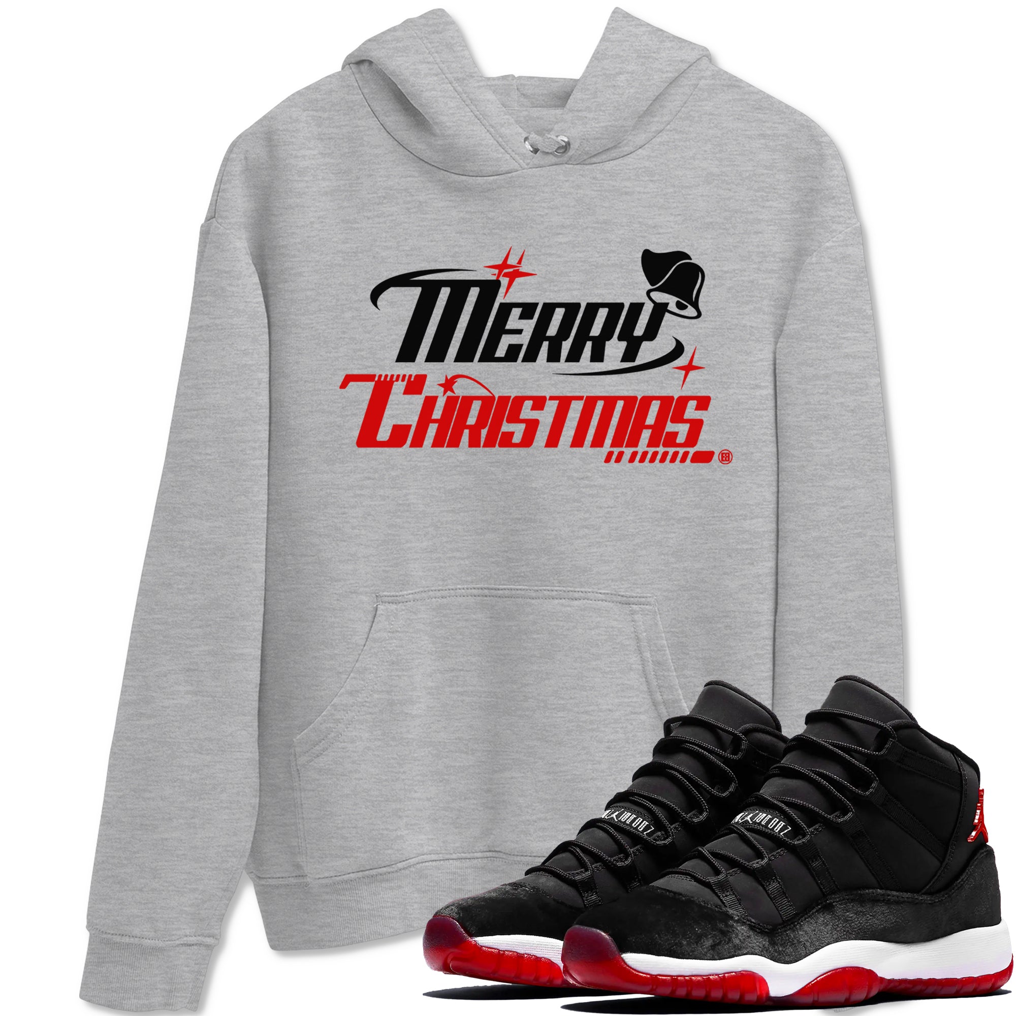 Y2K Merry Christmas snkmatch Tees - Air Jordan 11 Bred Velvet