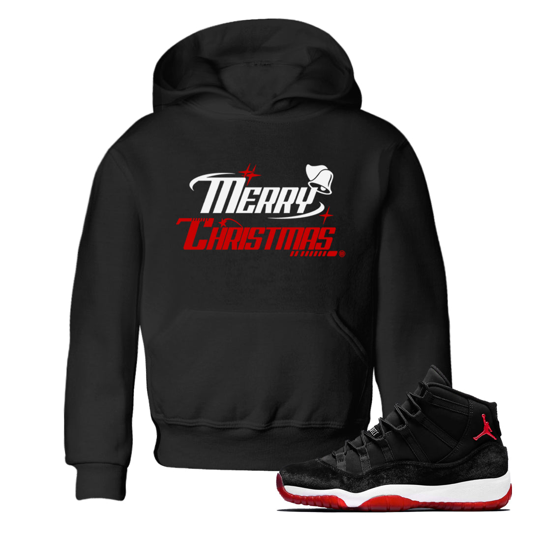Y2K Merry Christmas snkmatch Tees Kids - Air Jordan 11 Bred Velvet