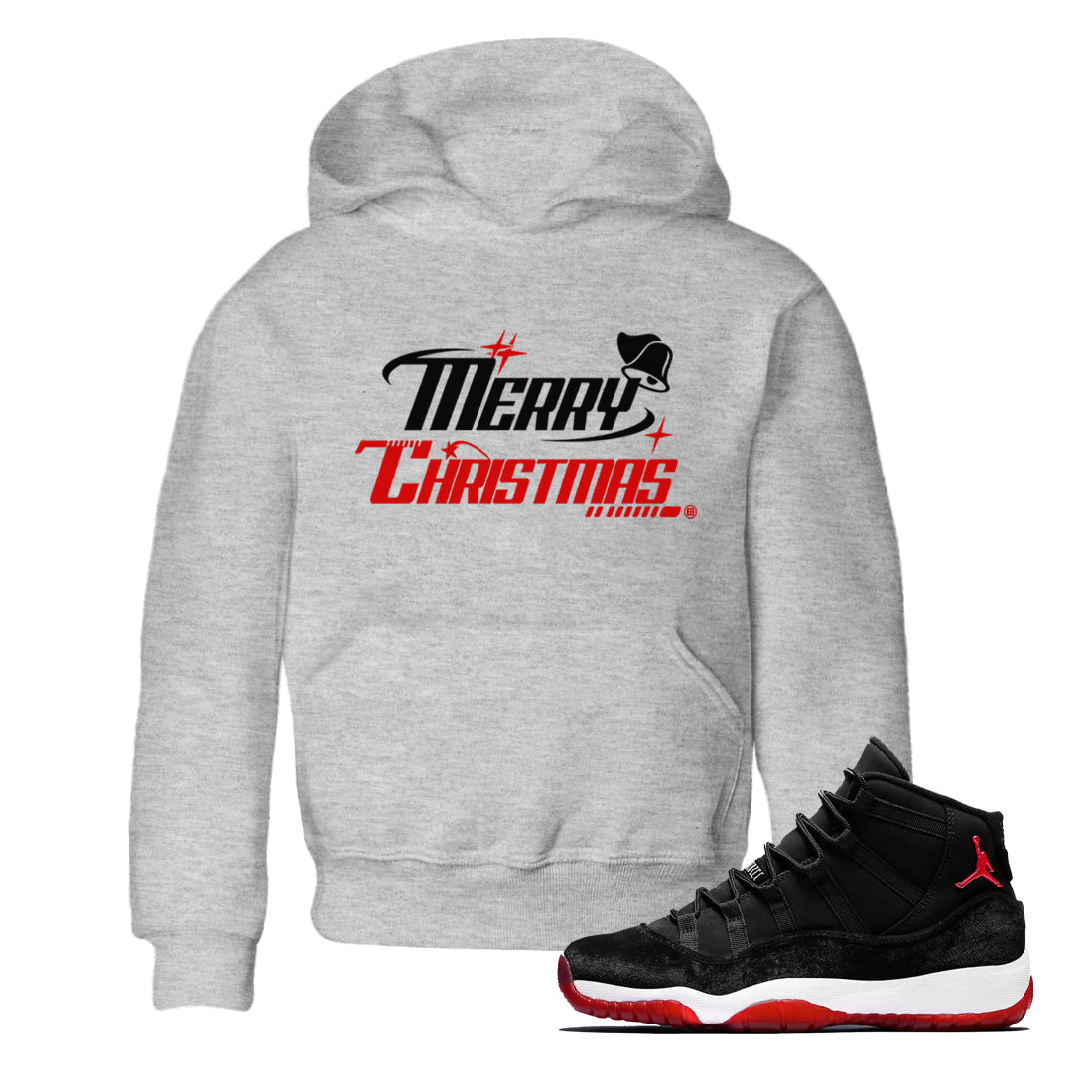 Y2K Merry Christmas snkmatch Tees Kids - Air Jordan 11 Bred Velvet