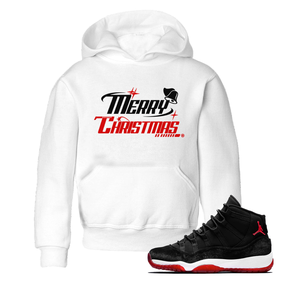 Y2K Merry Christmas snkmatch Tees Kids - Air Jordan 11 Bred Velvet