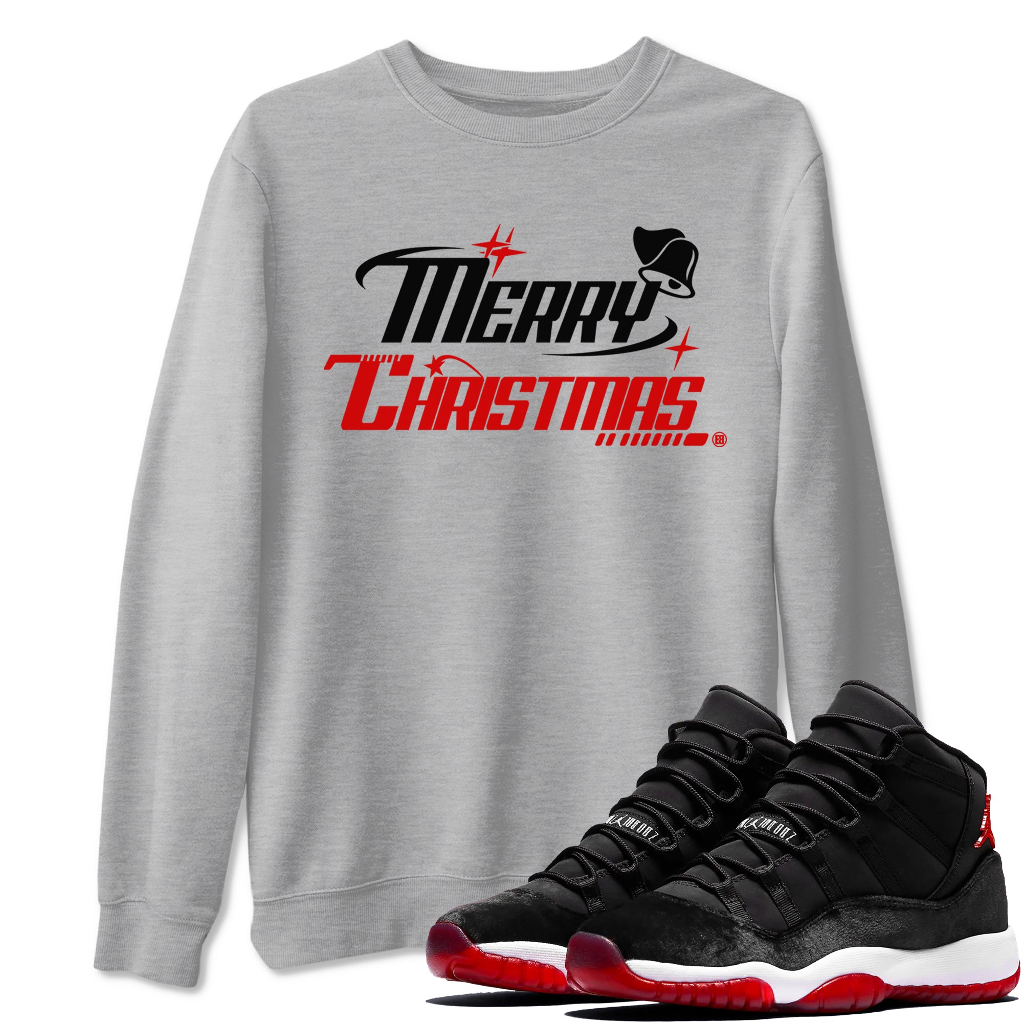 Y2K Merry Christmas snkmatch Tees - Air Jordan 11 Bred Velvet