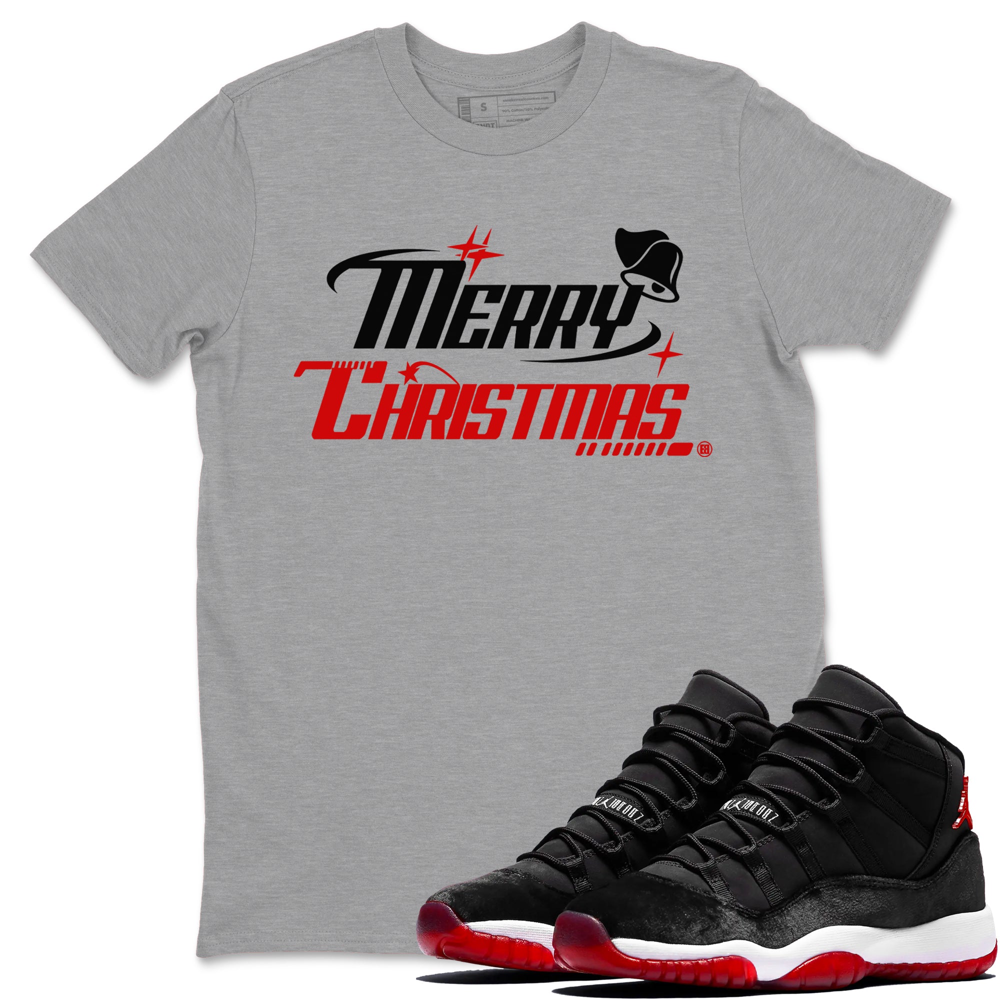 Y2K Merry Christmas snkmatch Tees - Air Jordan 11 Bred Velvet