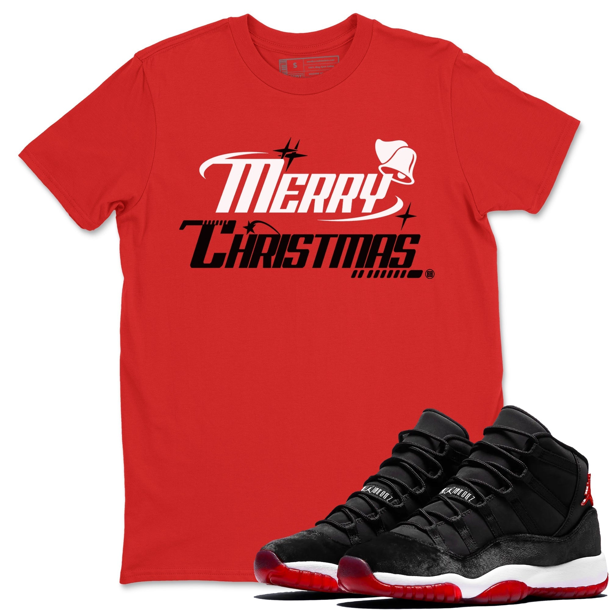 Y2K Merry Christmas snkmatch Tees - Air Jordan 11 Bred Velvet