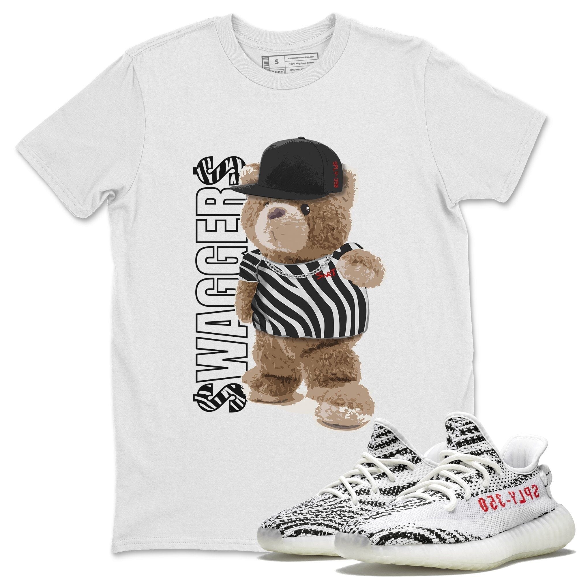 Bear Swaggers Unisex Tops - Yeezy 350 Zebra