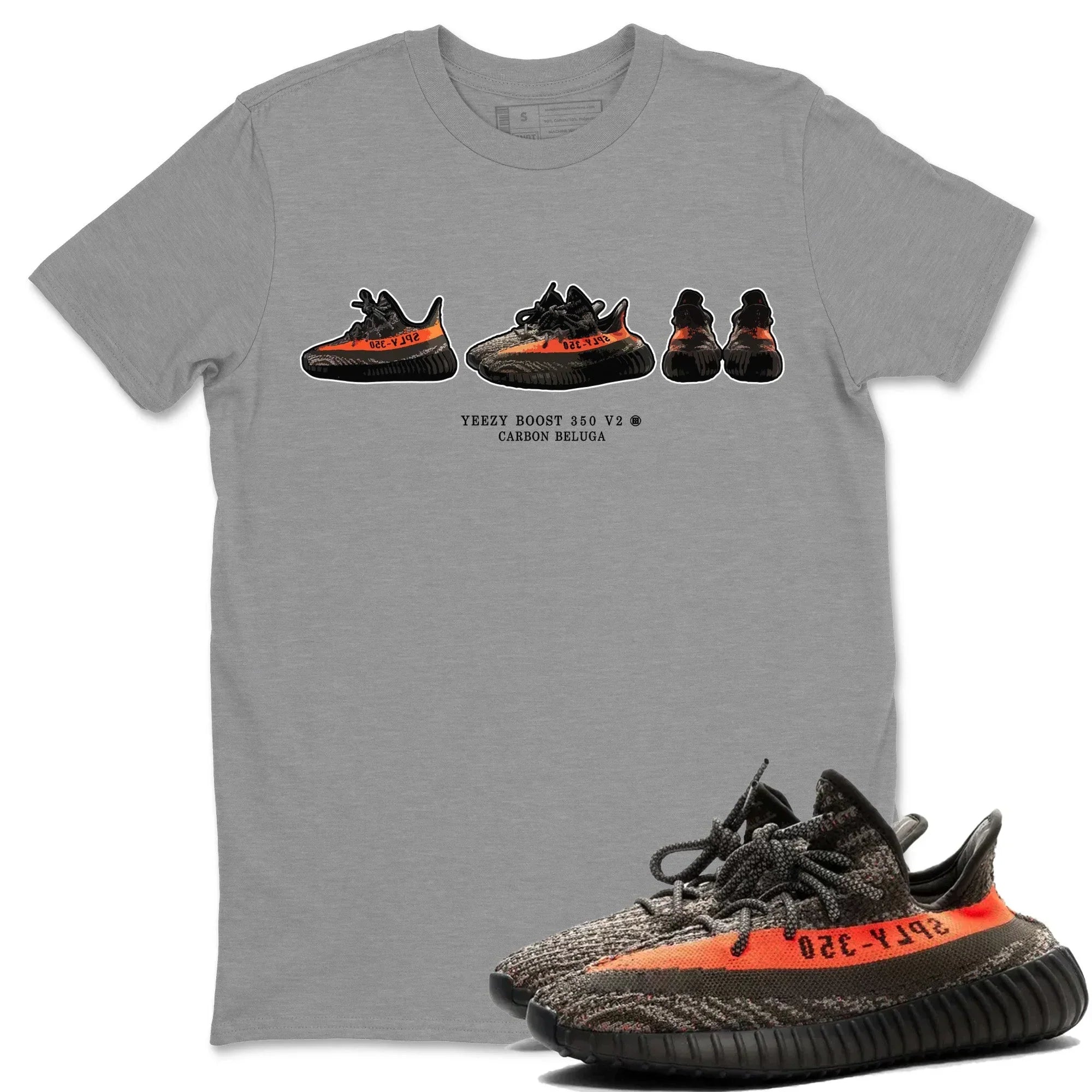 snkmatch Prelude Unisex Tops - Yeezy 350 Carbon Beluga