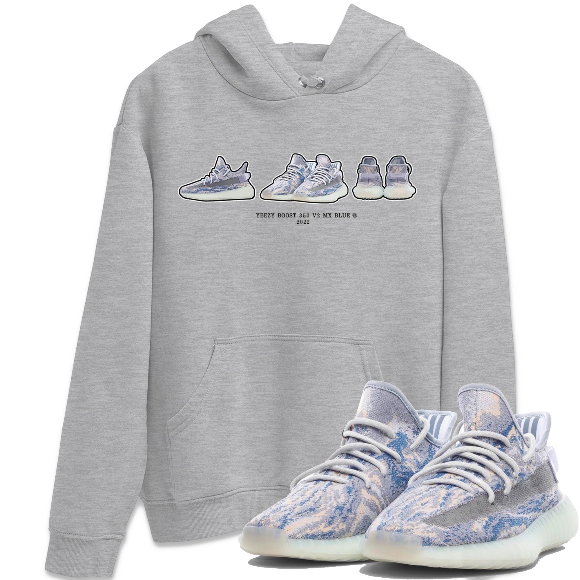 snkmatch Prelude Unisex Tops - Yeezy 350 MX Blue