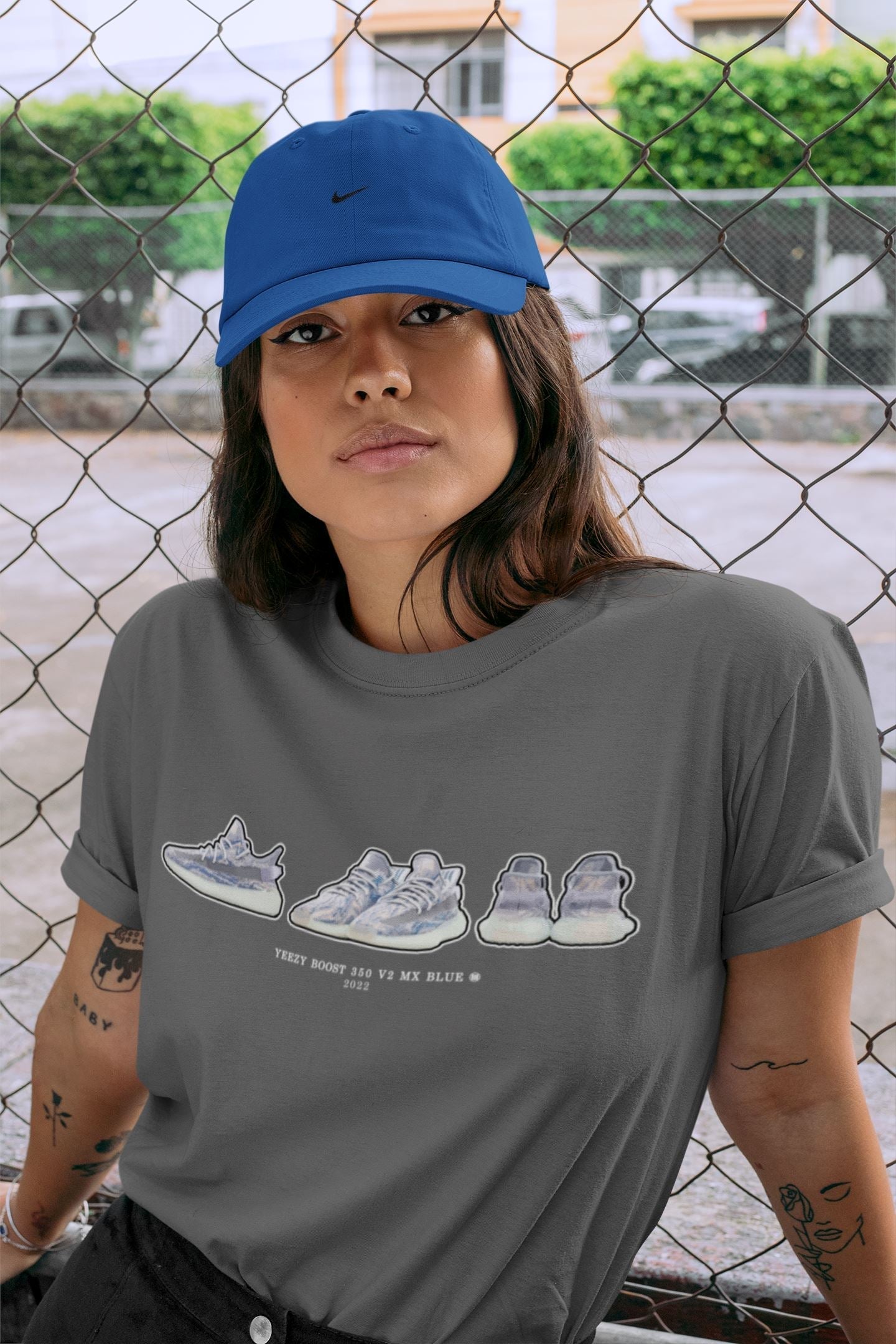 snkmatch Prelude Unisex Tops - Yeezy 350 MX Blue