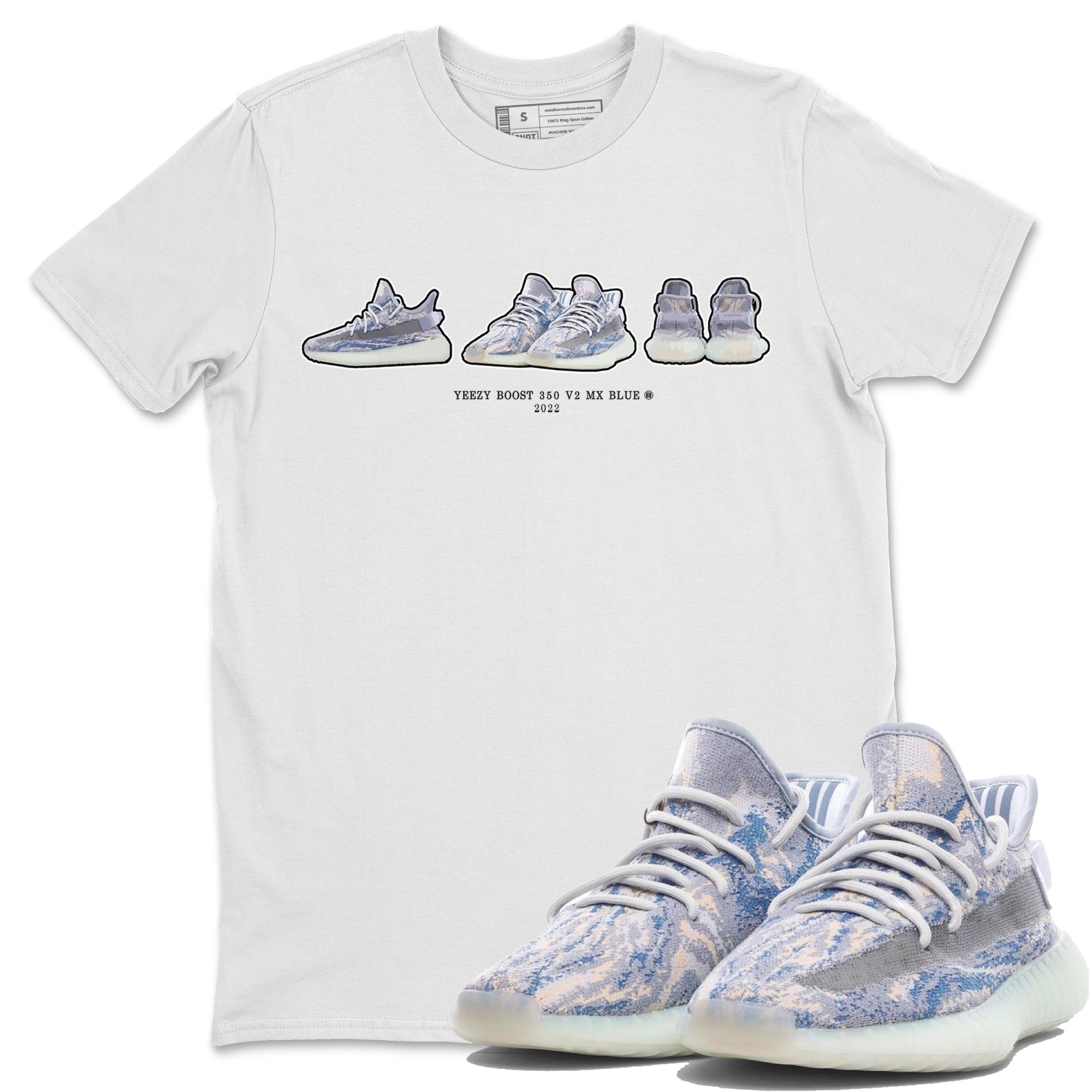 snkmatch Prelude Unisex Tops - Yeezy 350 MX Blue