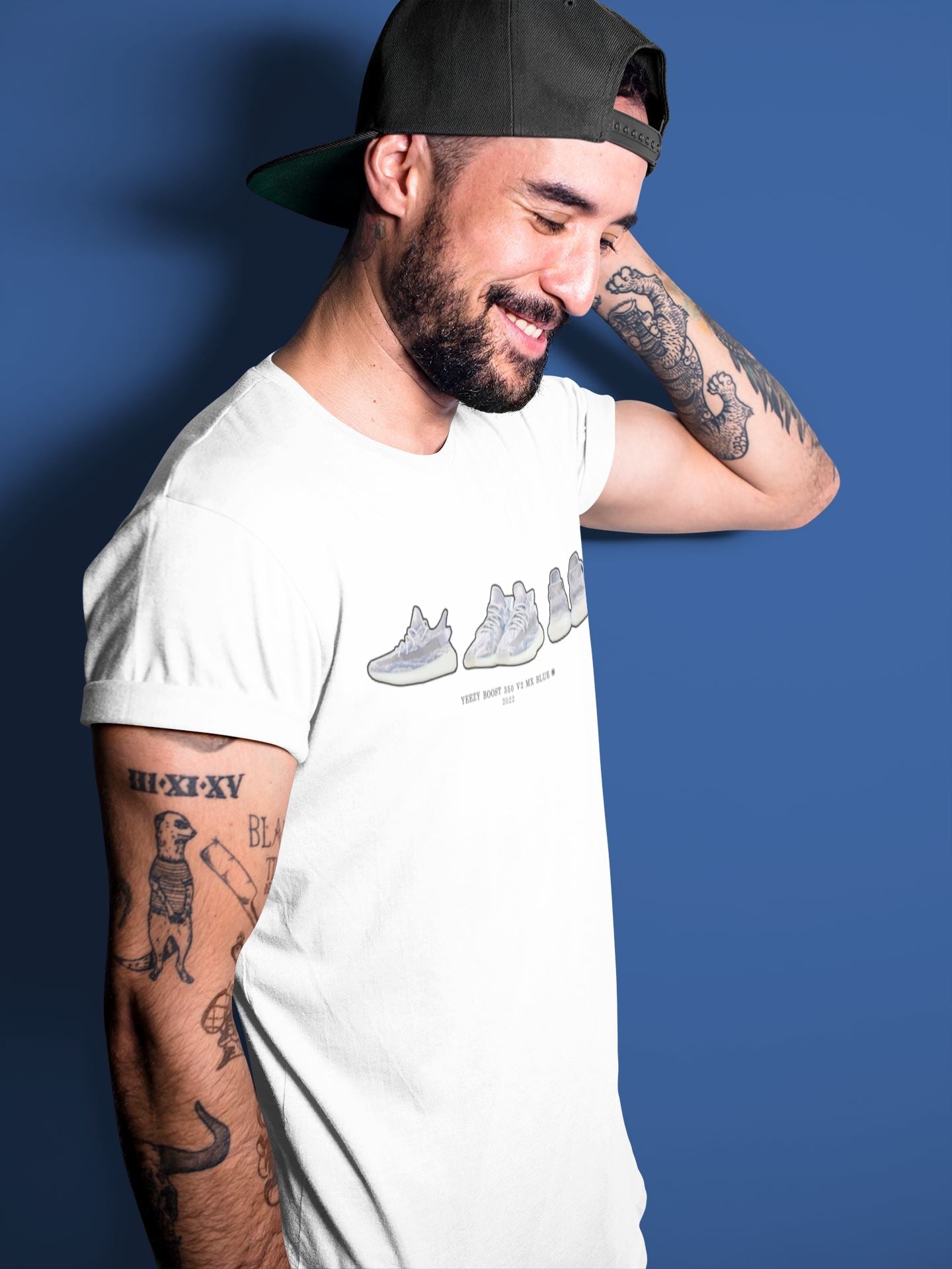 snkmatch Prelude Unisex Tops - Yeezy 350 MX Blue