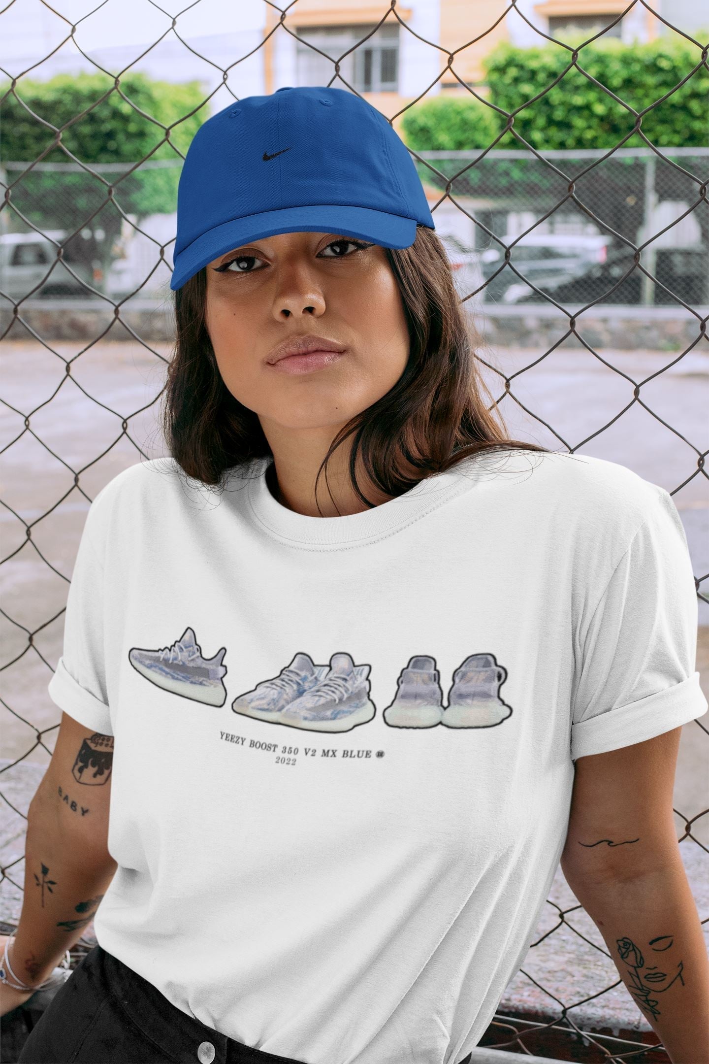 snkmatch Prelude Unisex Tops - Yeezy 350 MX Blue