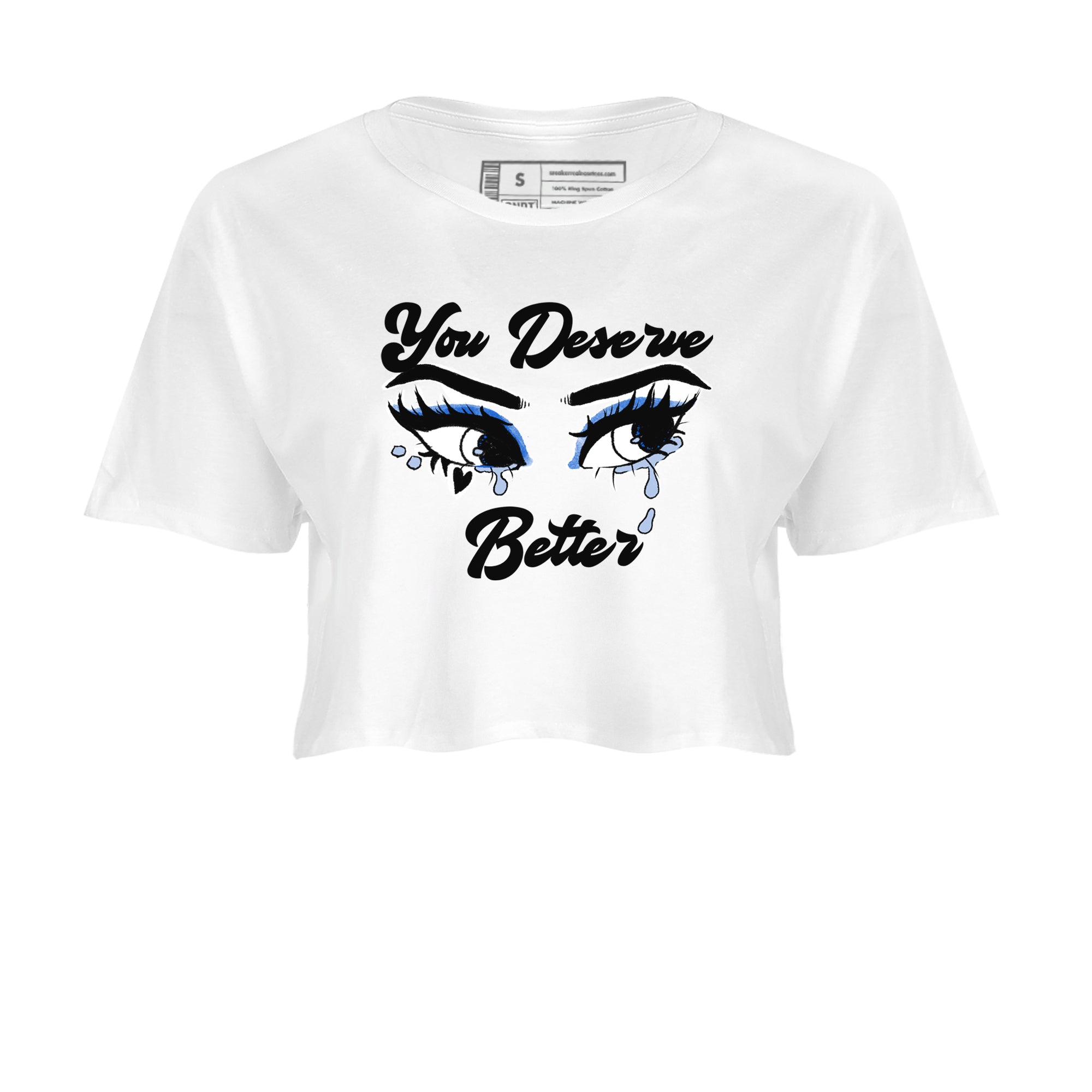 You Deserve Better snkmatch Women's Top - Air Jordan 11 Black and Varsity Royal