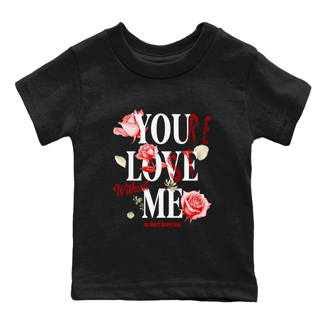 You Love Me snkmatch Tees Kids - Air Jordan 1 Black Toe Reimagined