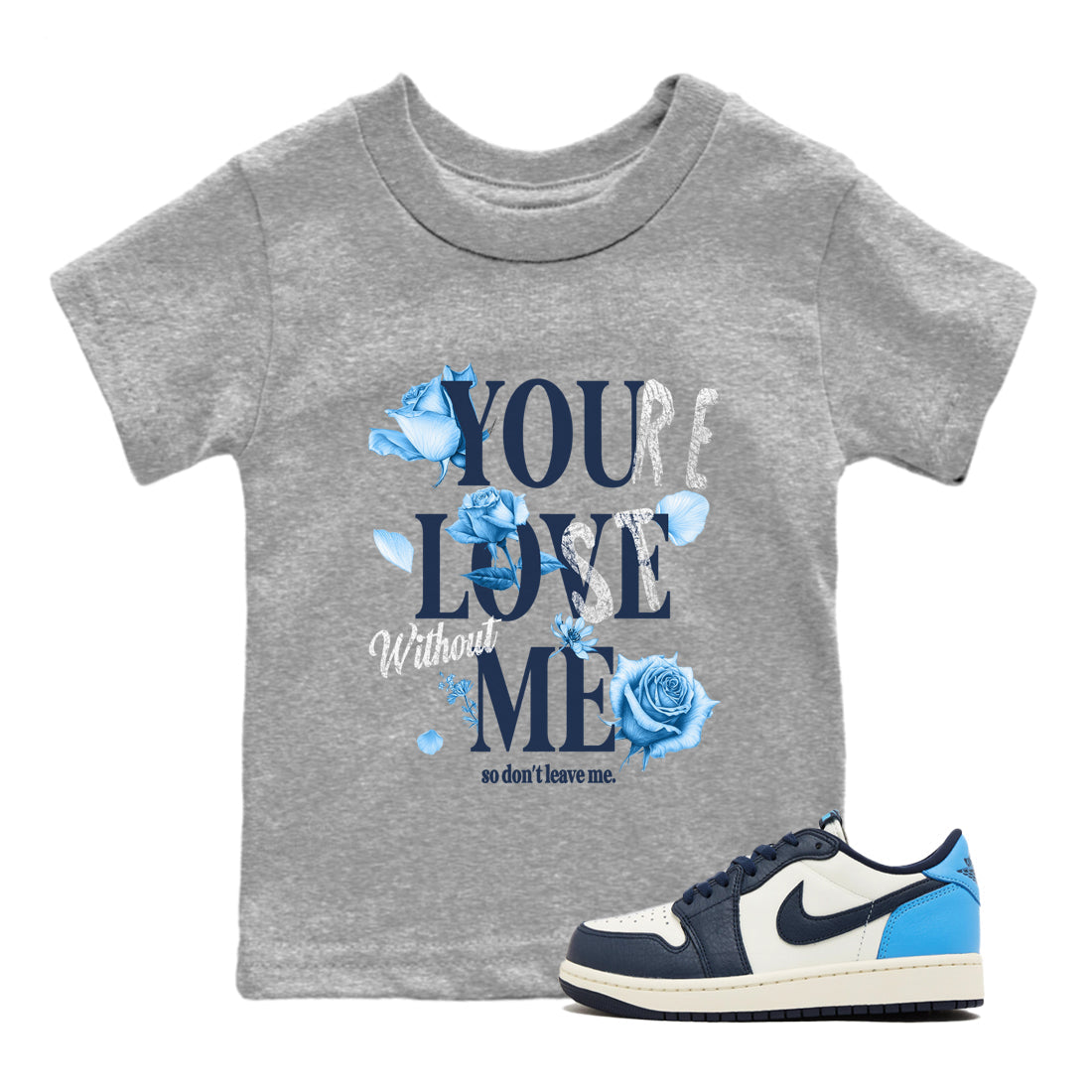 You Love Me snkmatch Tees Kids - Air Jordan 1 Obsidian