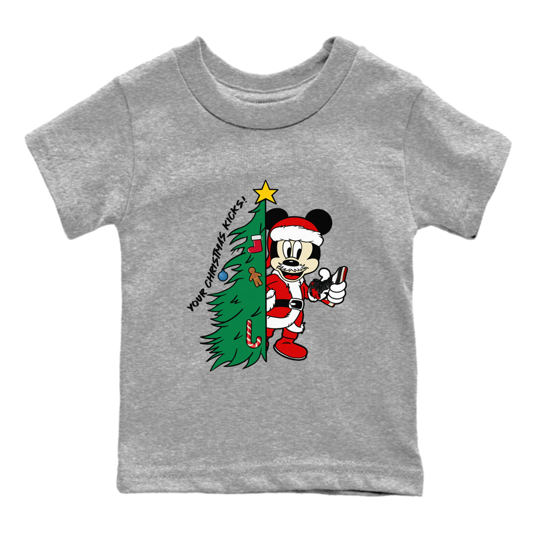 Your Christmas Kicks snkmatch Tees Kids - Air Jordan 1 Black Toe Reimagined