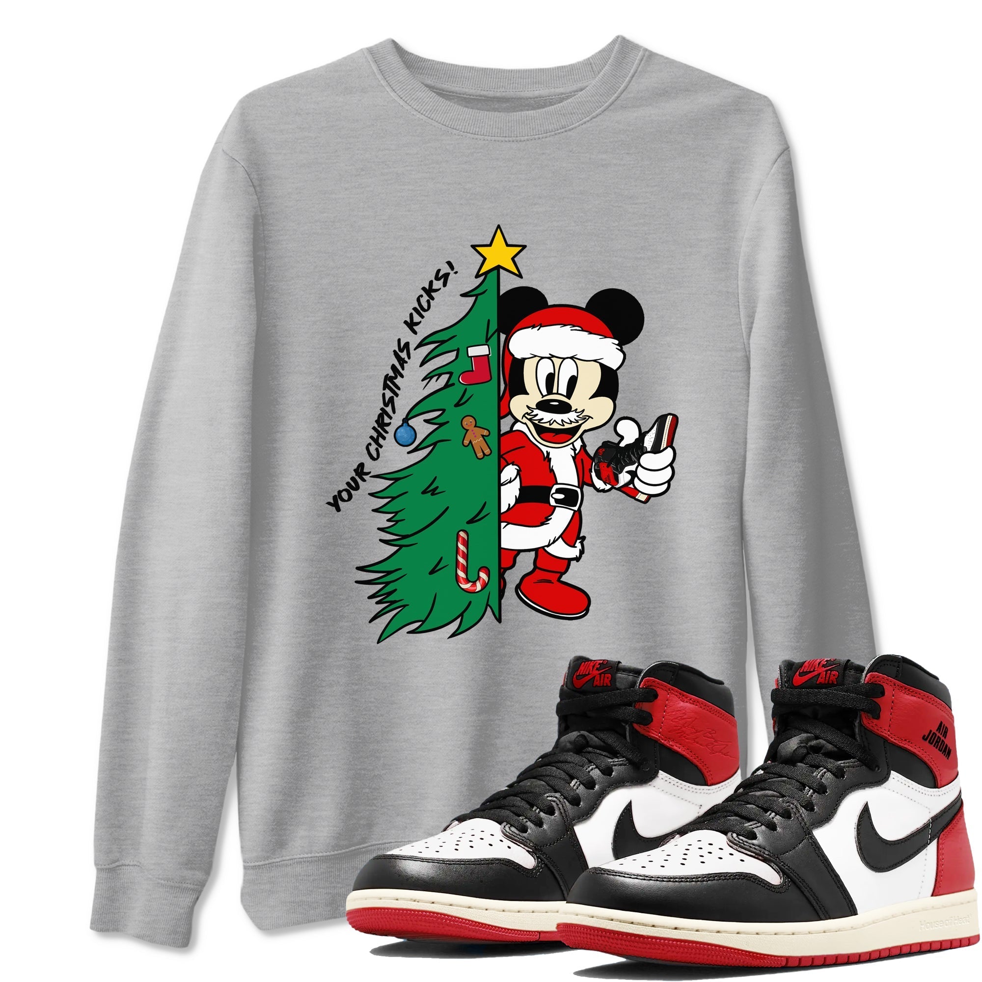 Your Christmas Kicks snkmatch Tees - Air Jordan 1 Black Toe Reimagined