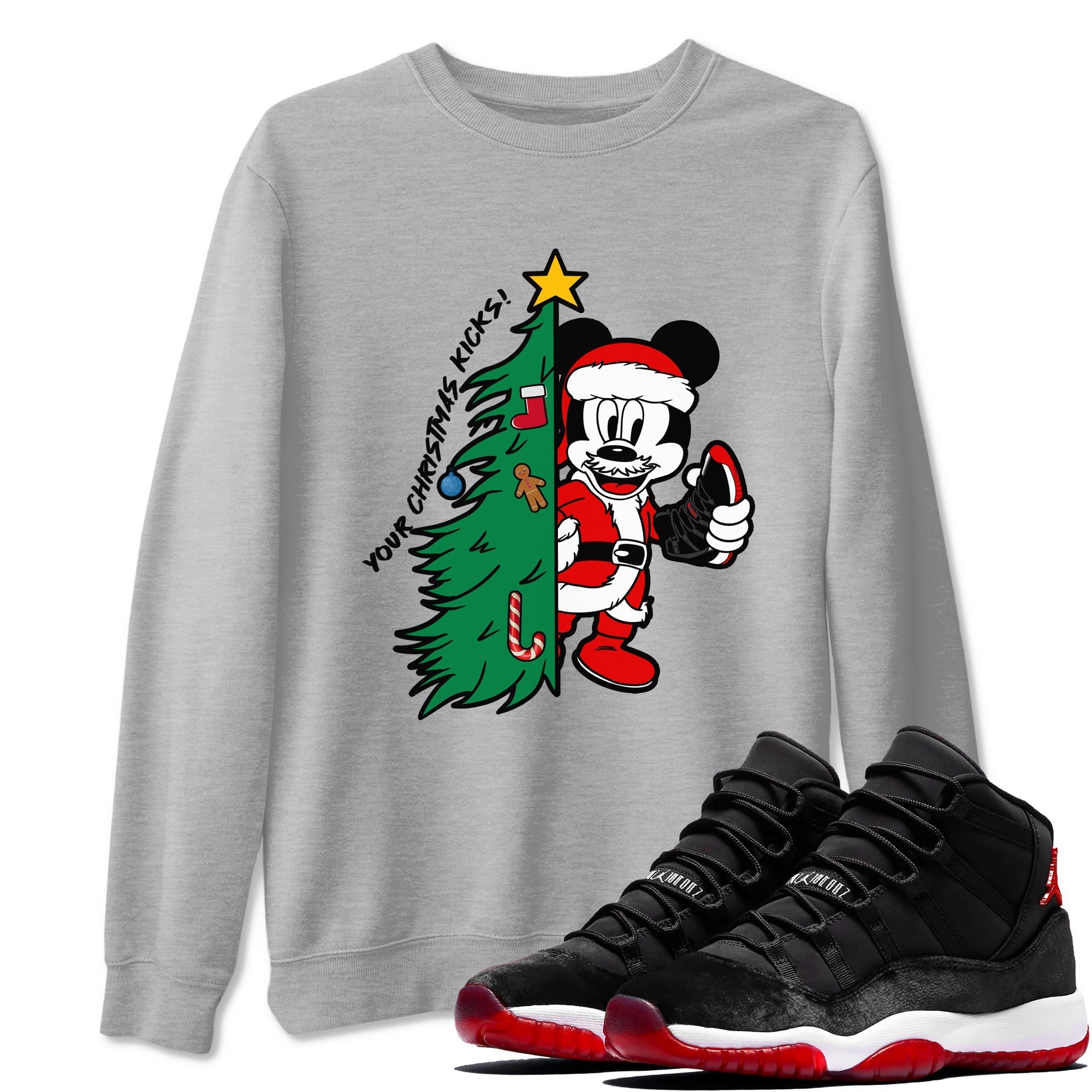 Your Christmas Kicks snkmatch Tees - Air Jordan 11 Bred Velvet