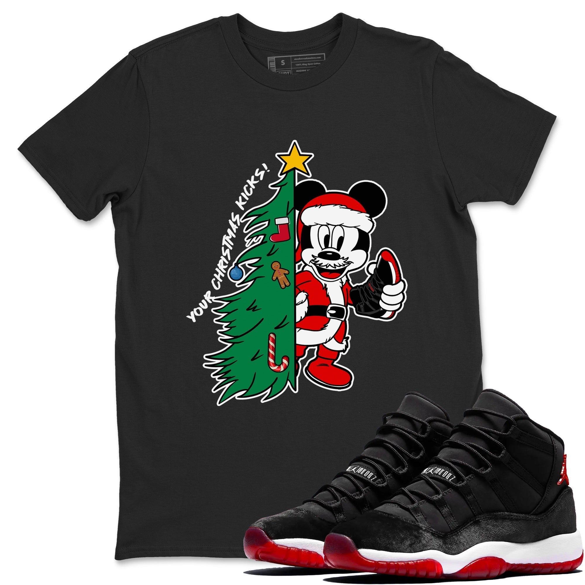 Your Christmas Kicks snkmatch Tees - Air Jordan 11 Bred Velvet