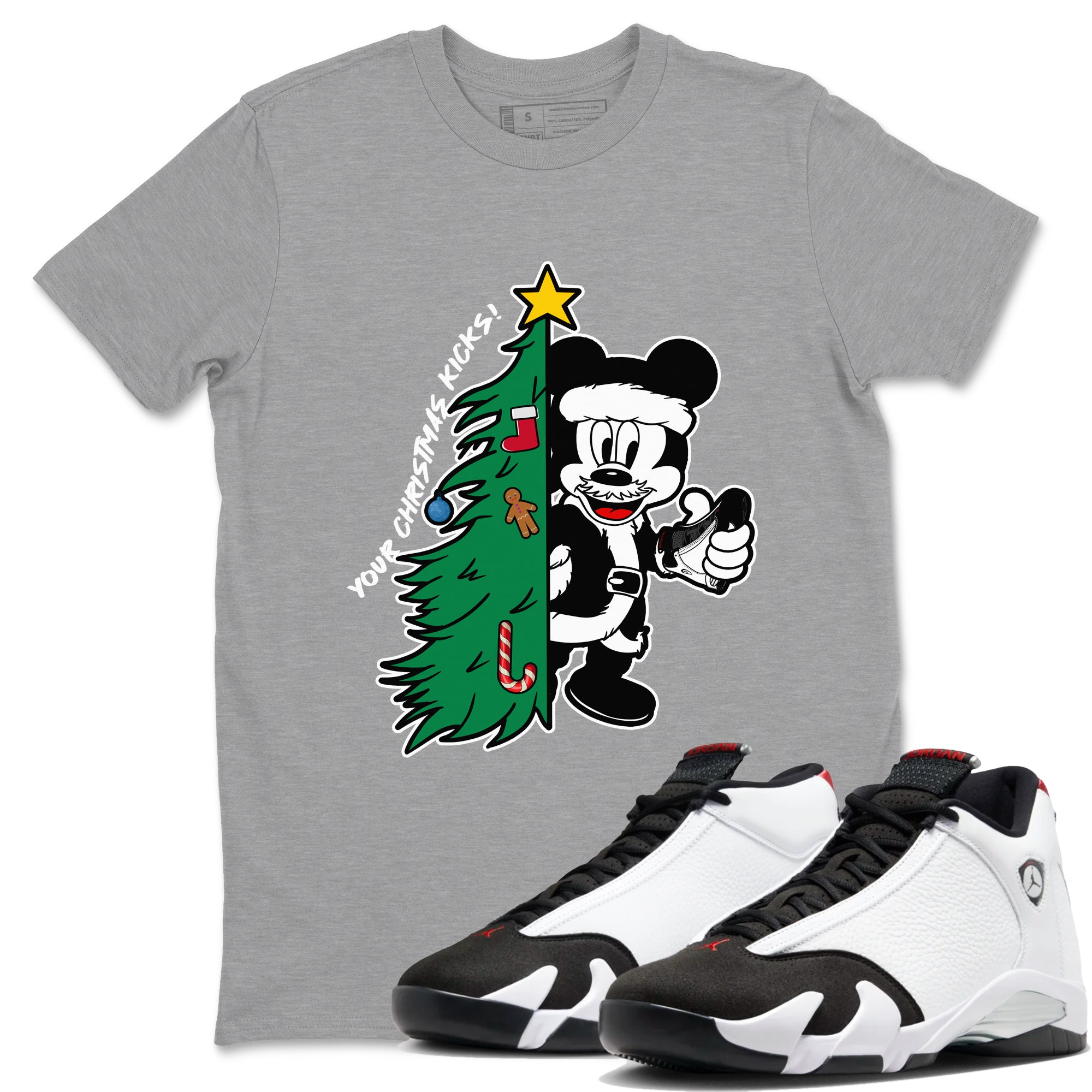 Your Christmas Kicks snkmatch Tees - Air Jordan 14 Black Toe