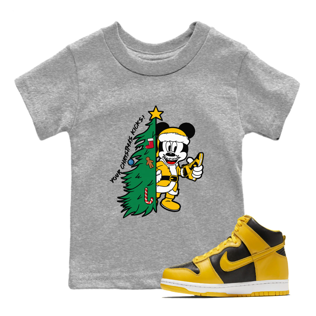Your Christmas Kicks snkmatch Tees Kids - Dunk High Pollen