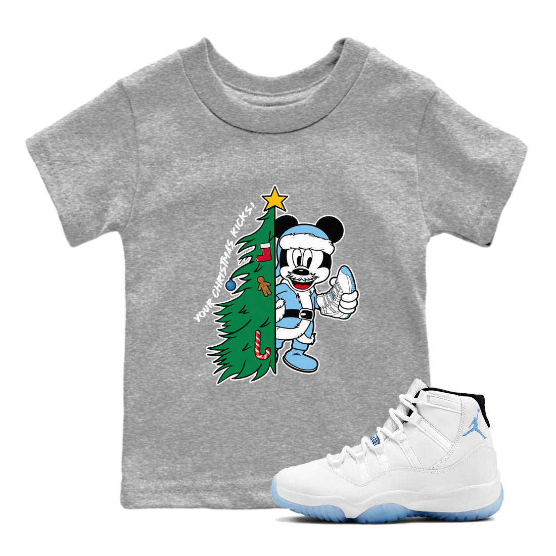 Your Christmas Kicks snkmatch Tees Kids - Air Jordan 11 Legend Blue