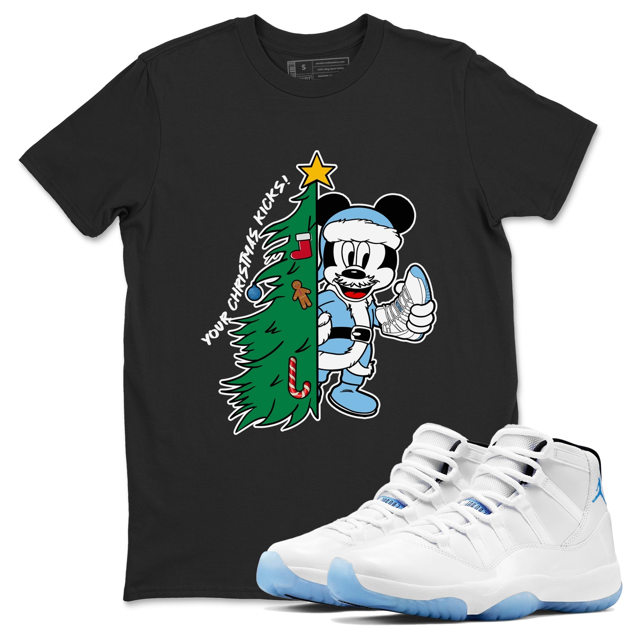 Your Christmas Kicks snkmatch Tees - Air Jordan 11 Legend Blue