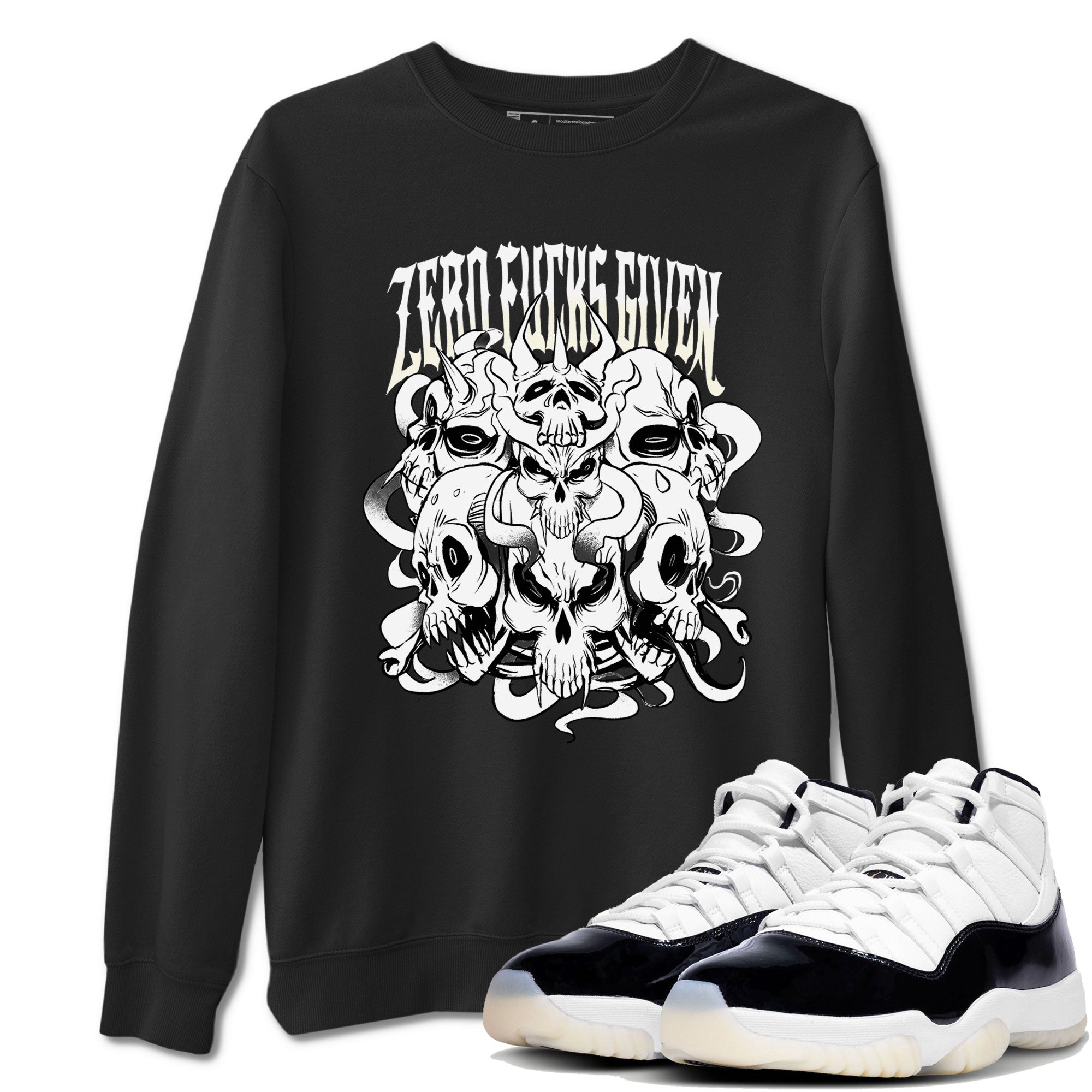 Zero Fucks Given snkmatch Tees - Air Jordan 11 Gratitude