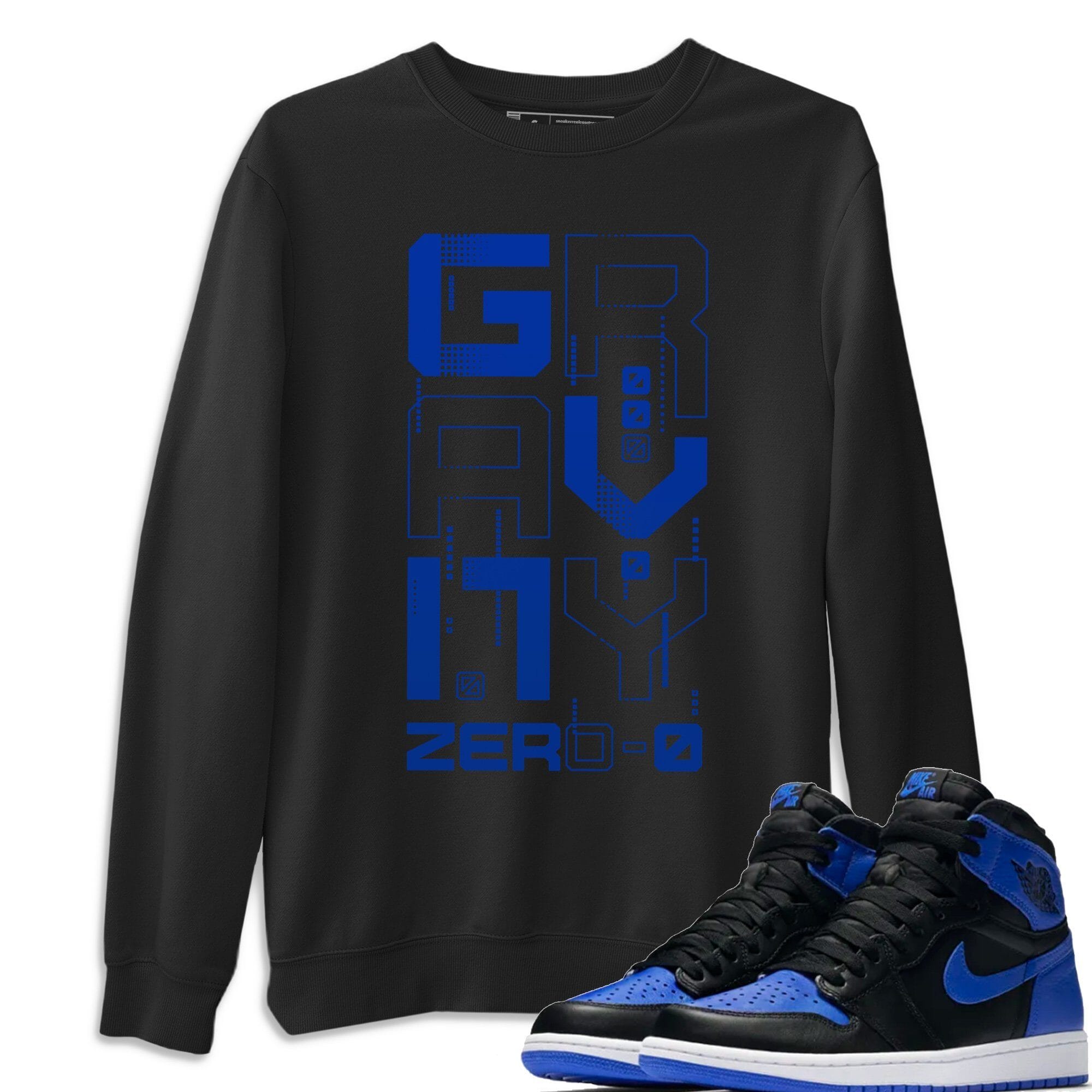 Zero Gravity Unisex Tops - Air Jordan 1 Royal Black