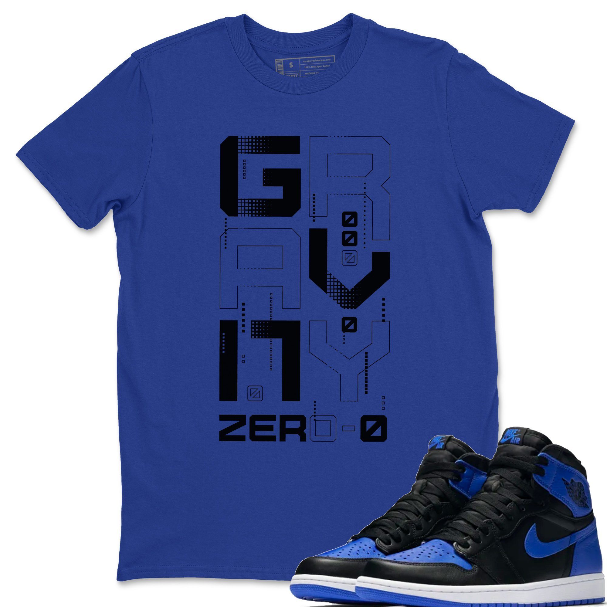 Zero Gravity Unisex Tops - Air Jordan 1 Royal Black