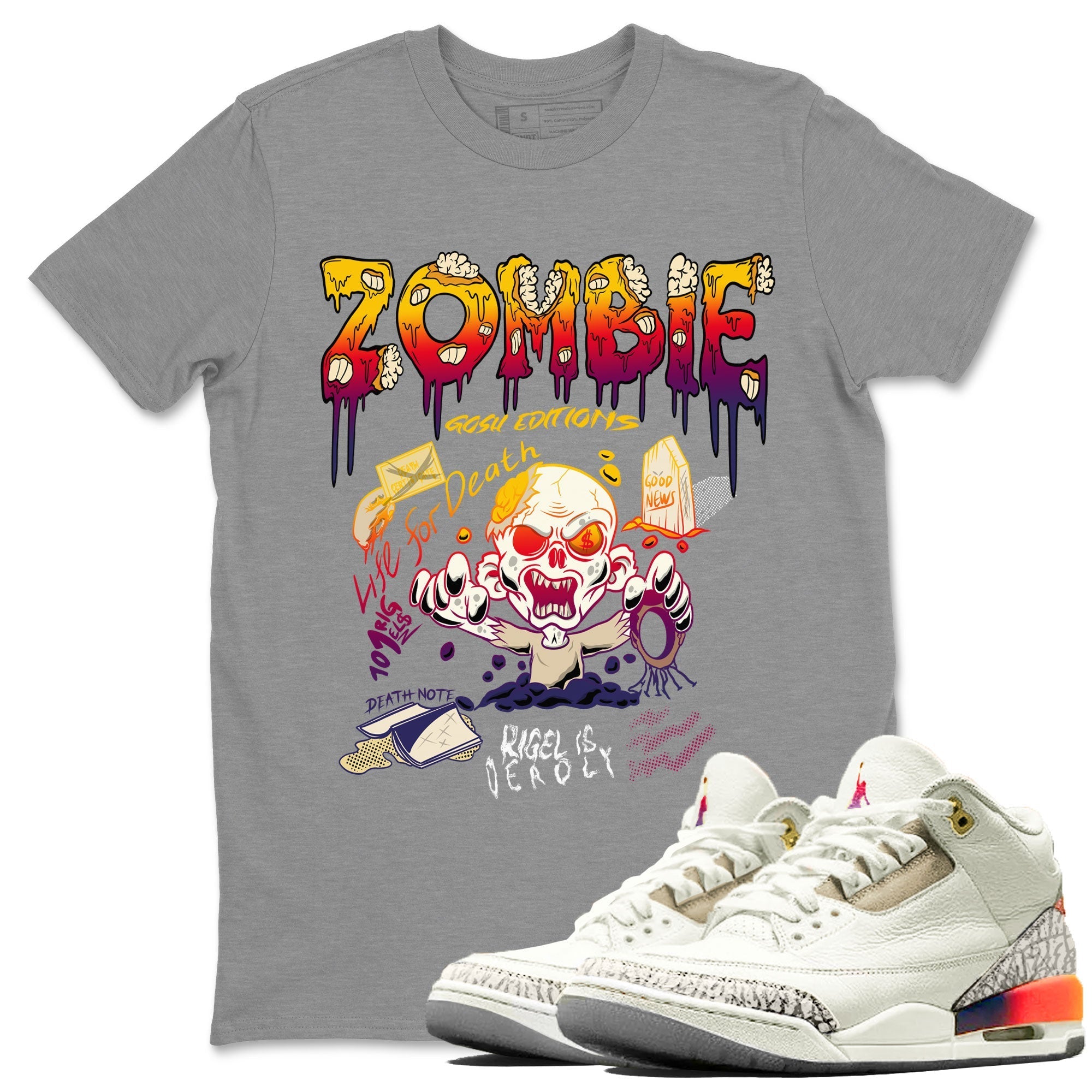 Zombie Grave snkmatch Tee - Air Jordan 3 J Balvin
