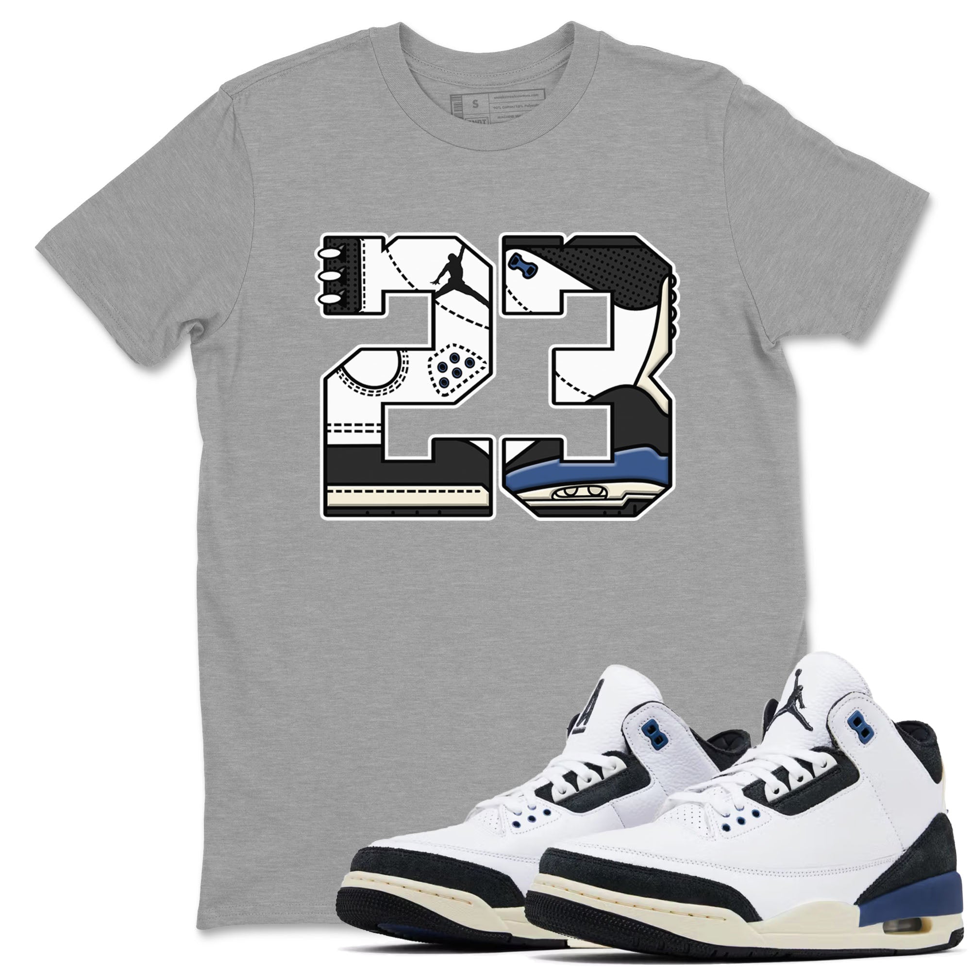 23 snkmatch Tees - Air Jordan 3 A Ma Maniere x Diffused Blue