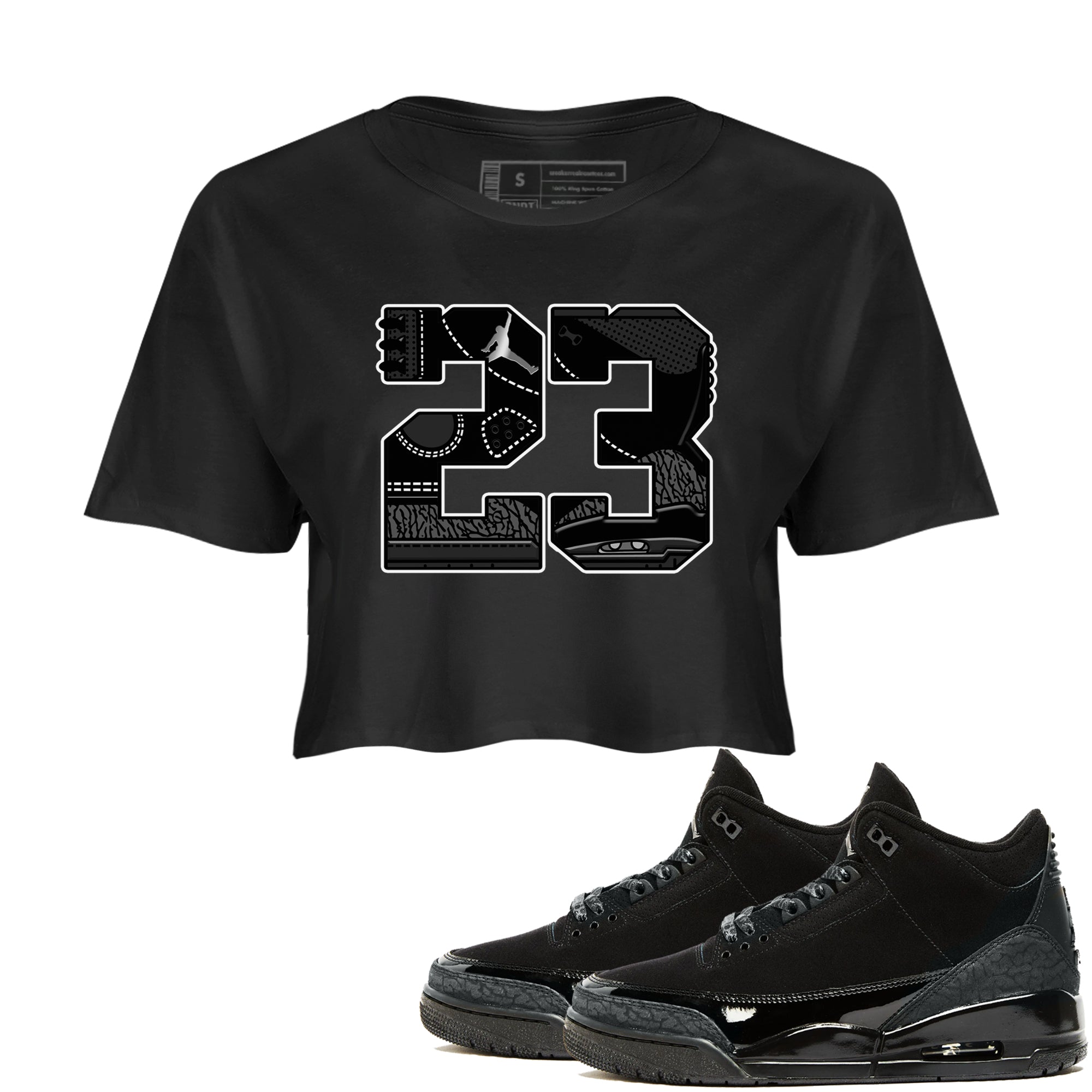 23 snkmatch Women's Top - Air Jordan 3 Black Cat