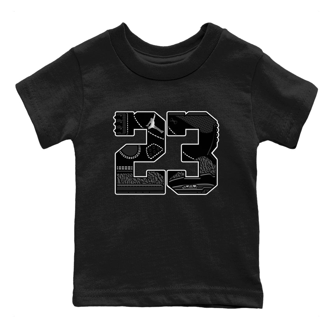 23 snkmatch Tees Kids - Air Jordan 3 Black Cat