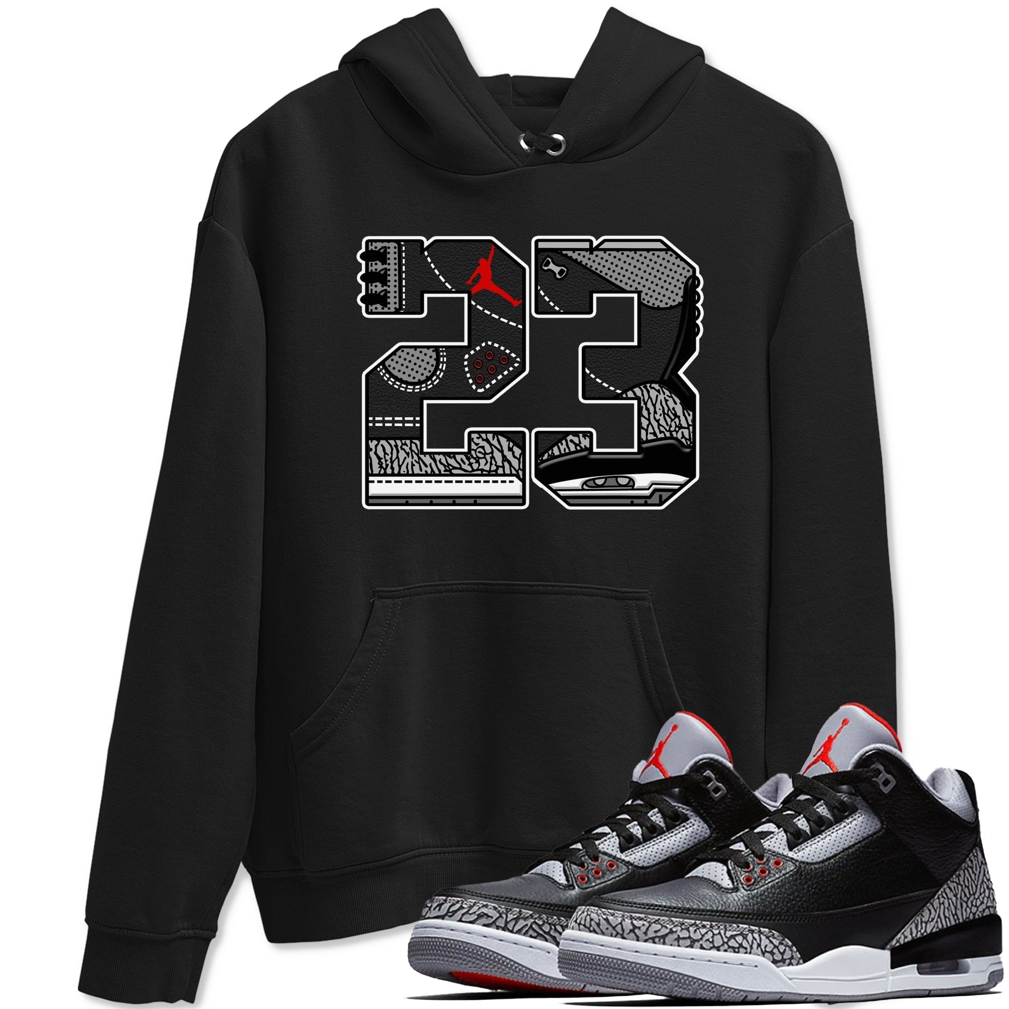 23 snkmatch Tees - Air Jordan 3 Black Cement