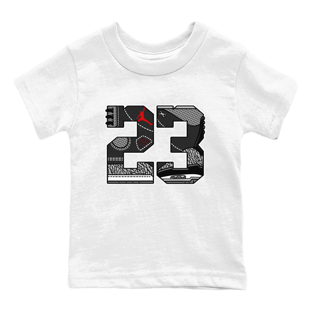 23 snkmatch Tees Kids - Air Jordan 3 Black Cement